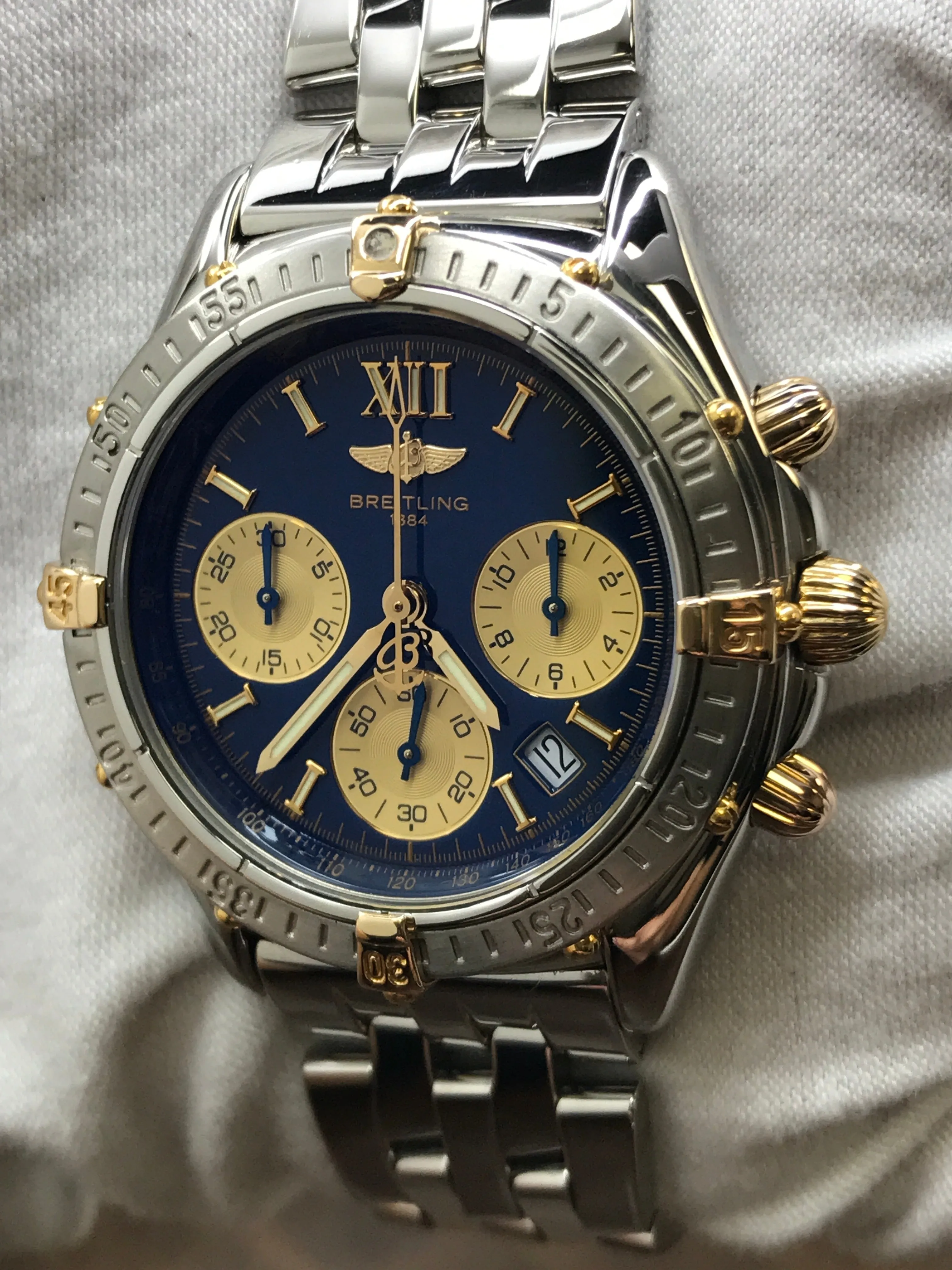 Breitling Jetstream Chronomat B55048 Blue Dial Quartz Men's Watch