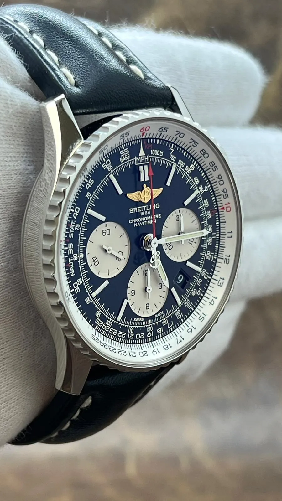 Breitling Navitimer 01 AB0120 Black Panda Dial Automatic Men's Watch