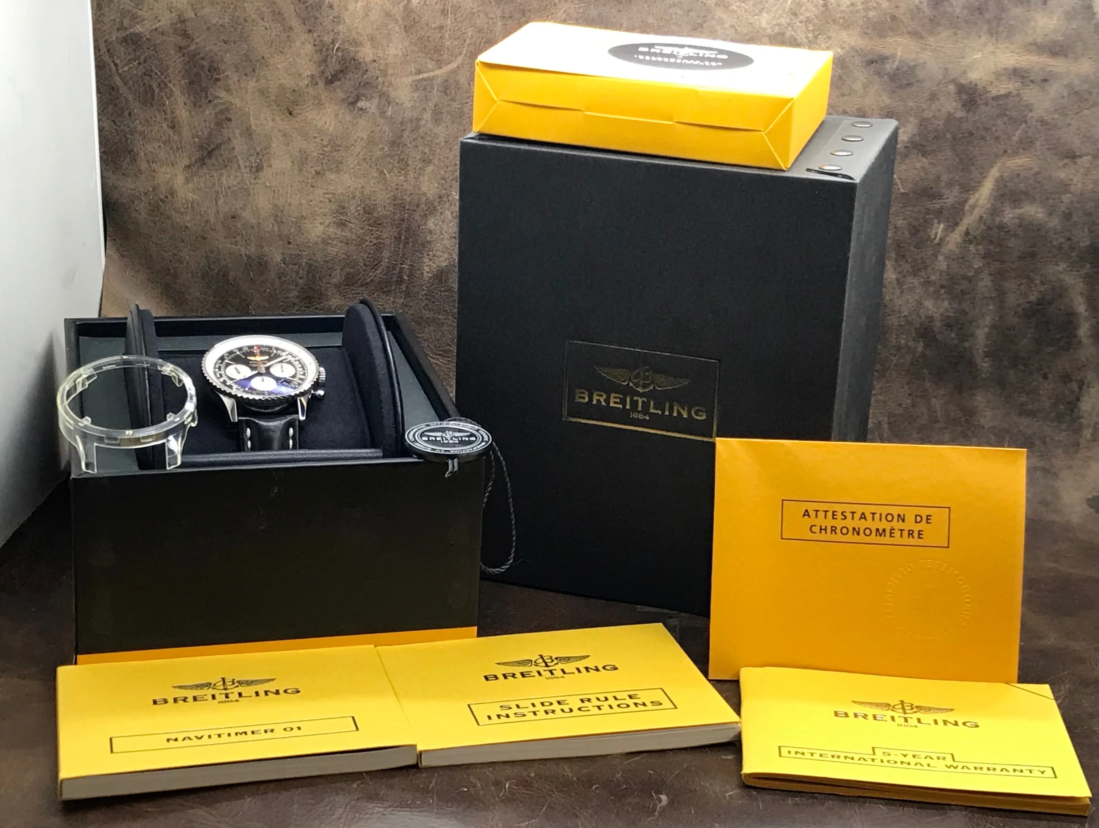Breitling Navitimer 01 AB0120 Black Panda Dial Automatic Men's Watch