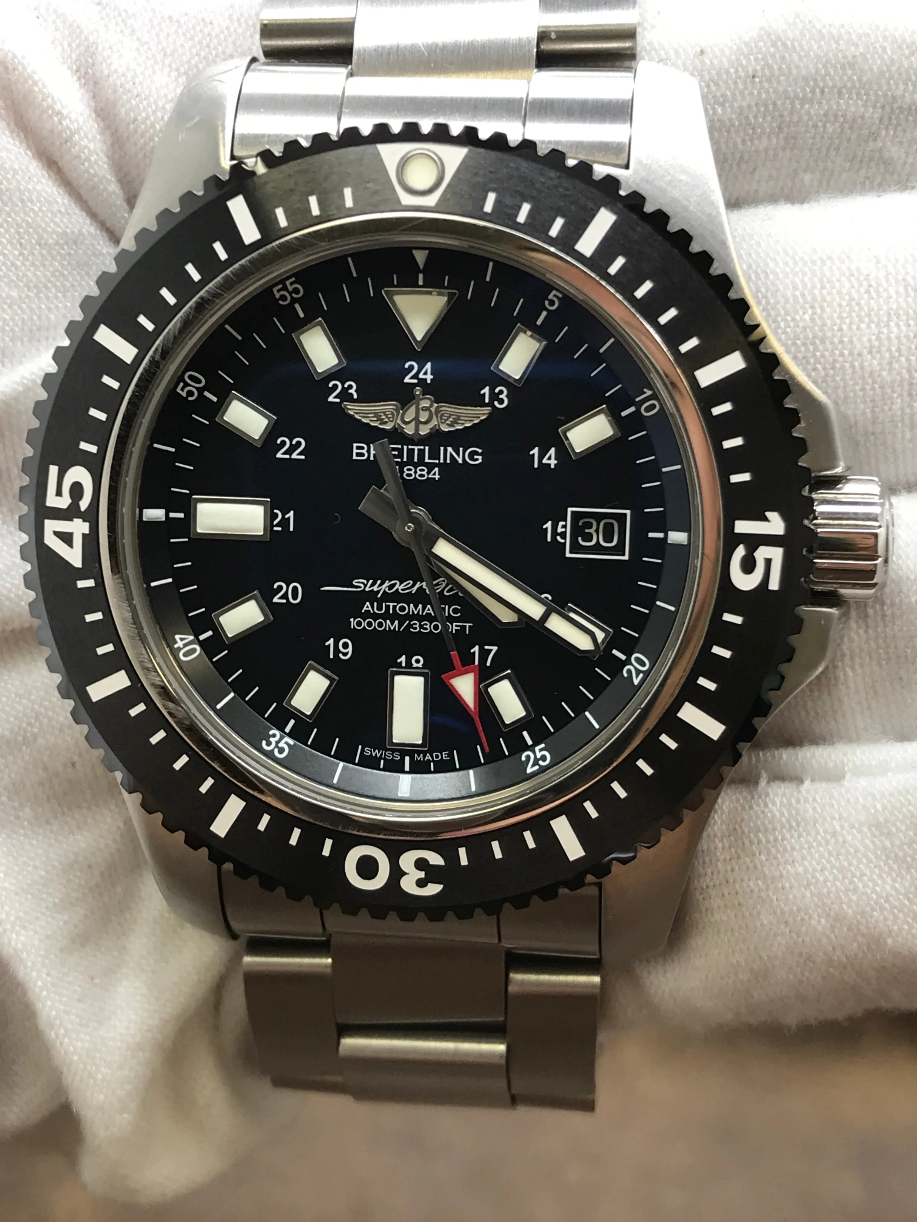 Breitling Superocean 44 Y17393 Black Dial Automatic Men's Watch