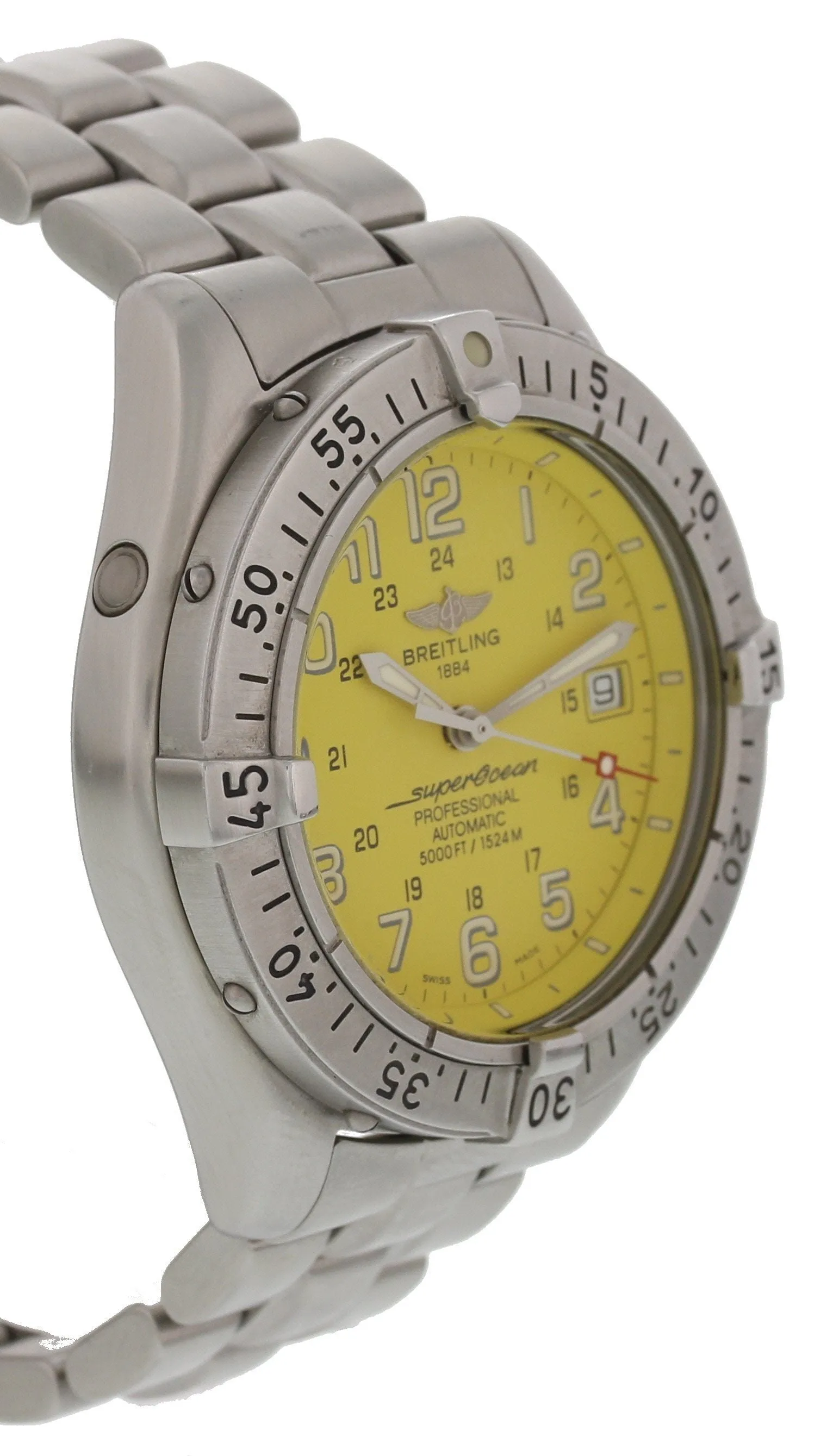 Breitling Superocean A17045 Yellow Dial Automatic