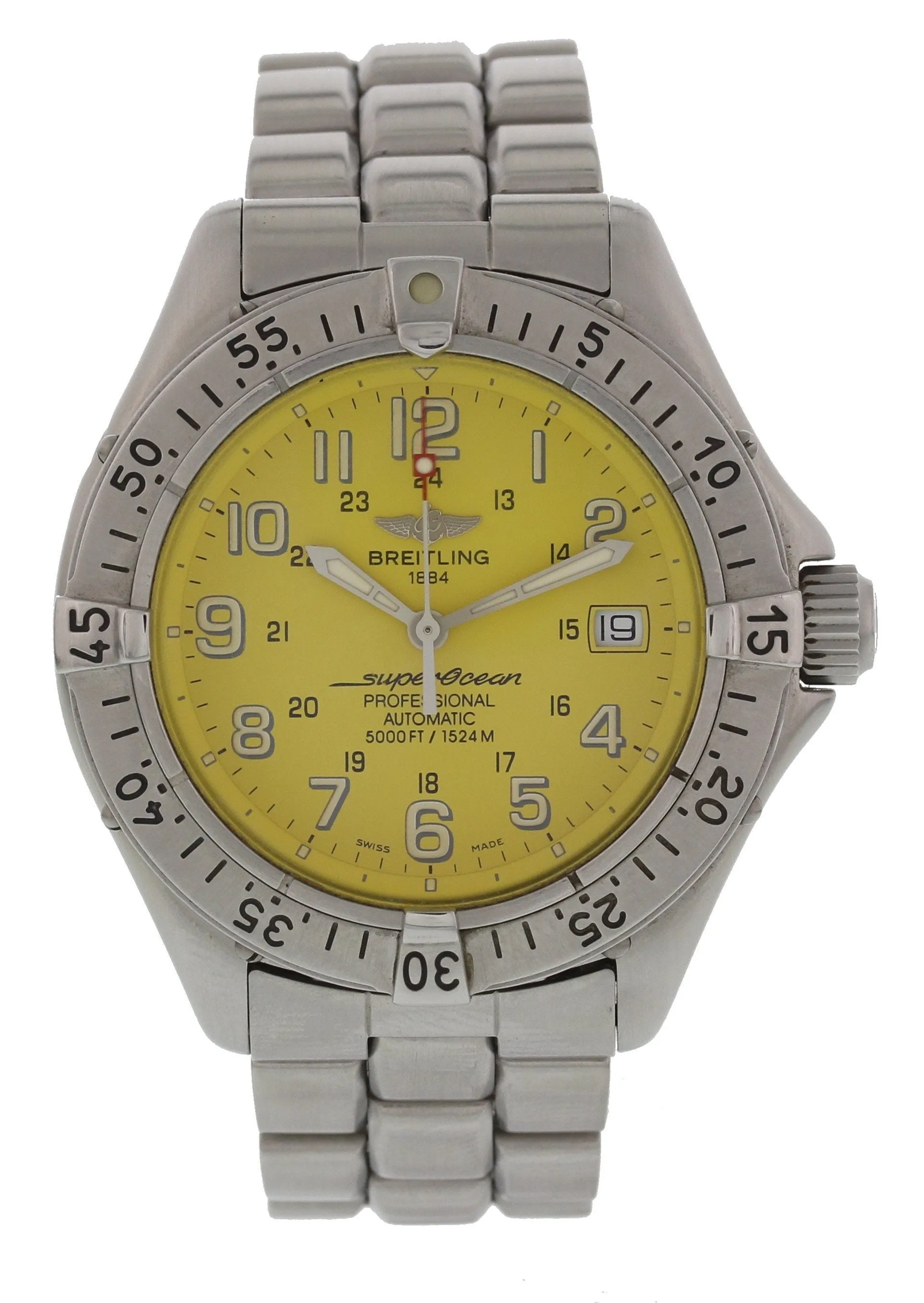 Breitling Superocean A17045 Yellow Dial Automatic