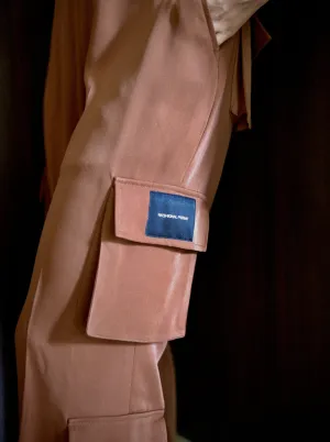 BROWN CROWN CARGO PANTS