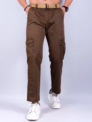 Brown Gap Twill Cotton Cargo Pants