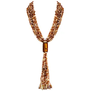 BROWN NECKLACES  #N3101_BROWN (RF9)