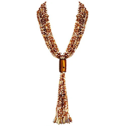 BROWN NECKLACES  #N3101_BROWN (RF9)
