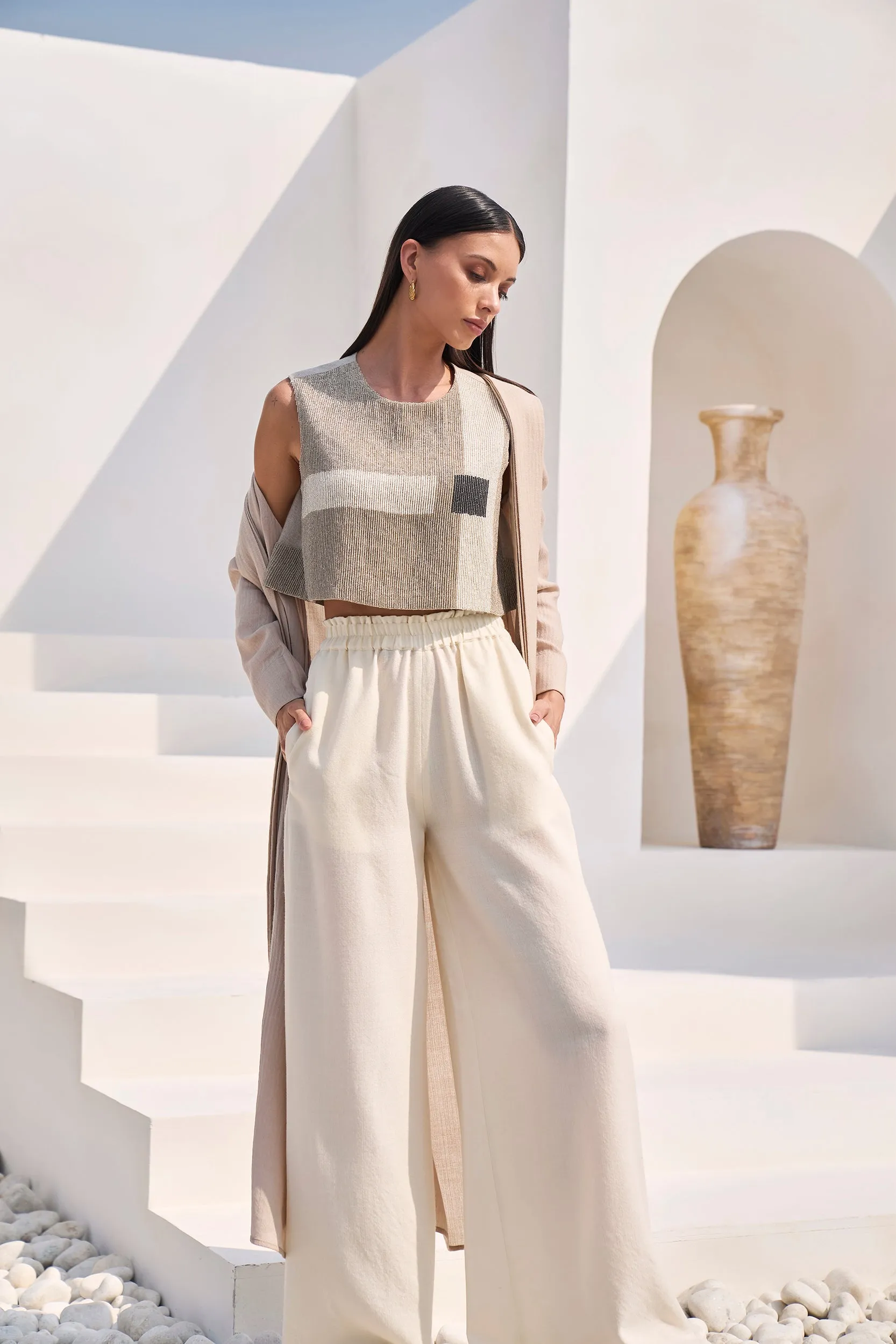 Bruges Woollen Pants (Ivory)
