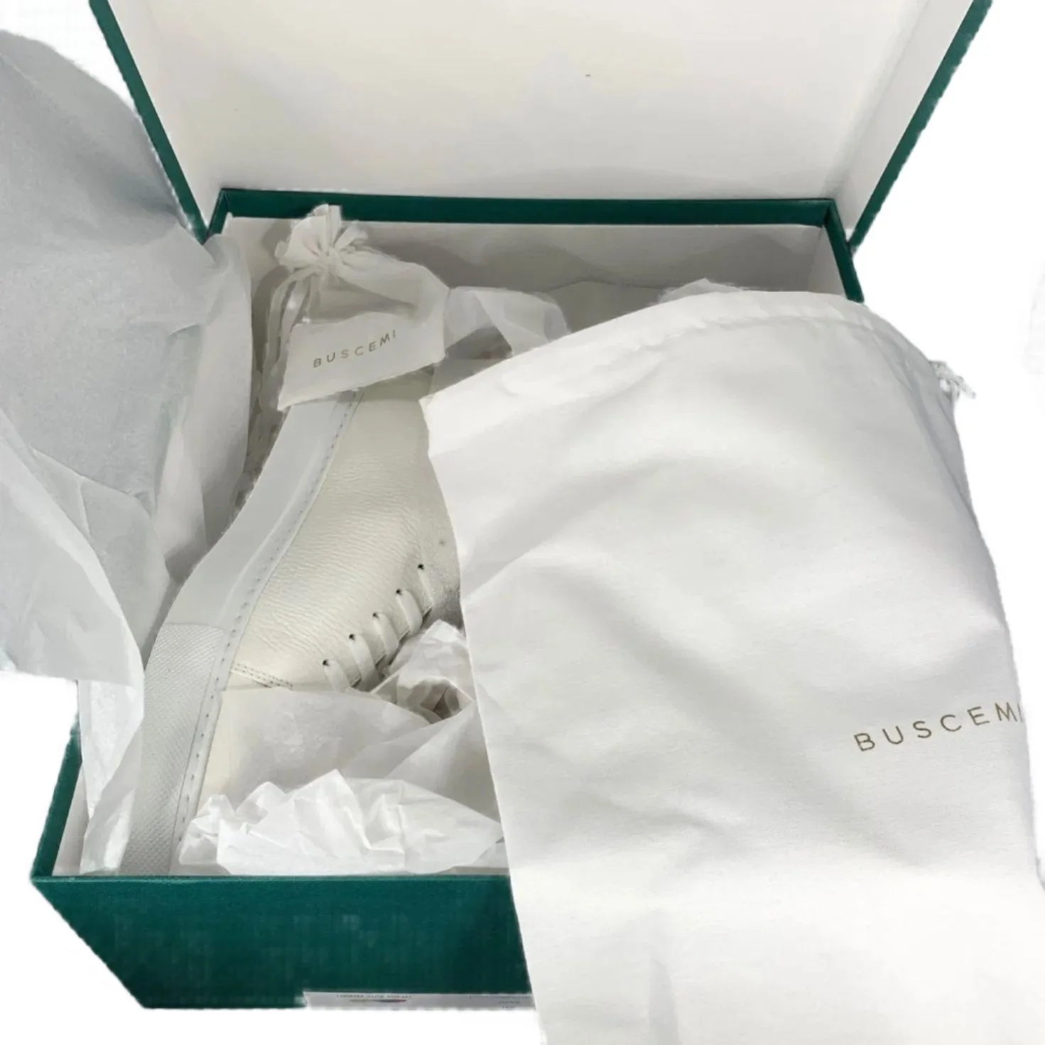 Buscemi Mens 125MM White High Top Sneakers