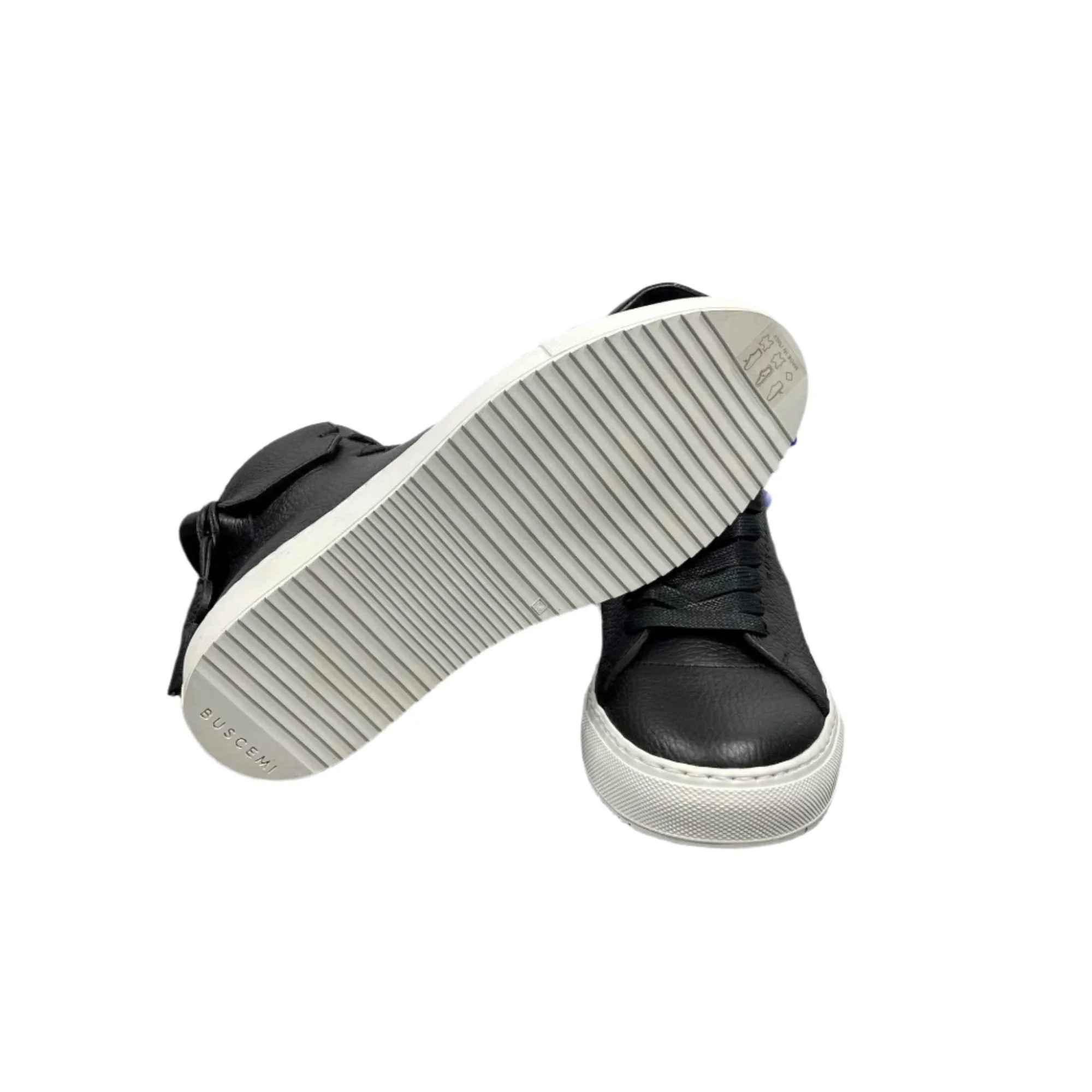 Buscemi Unisex 125MM Black/White Leather High Top Sneakers