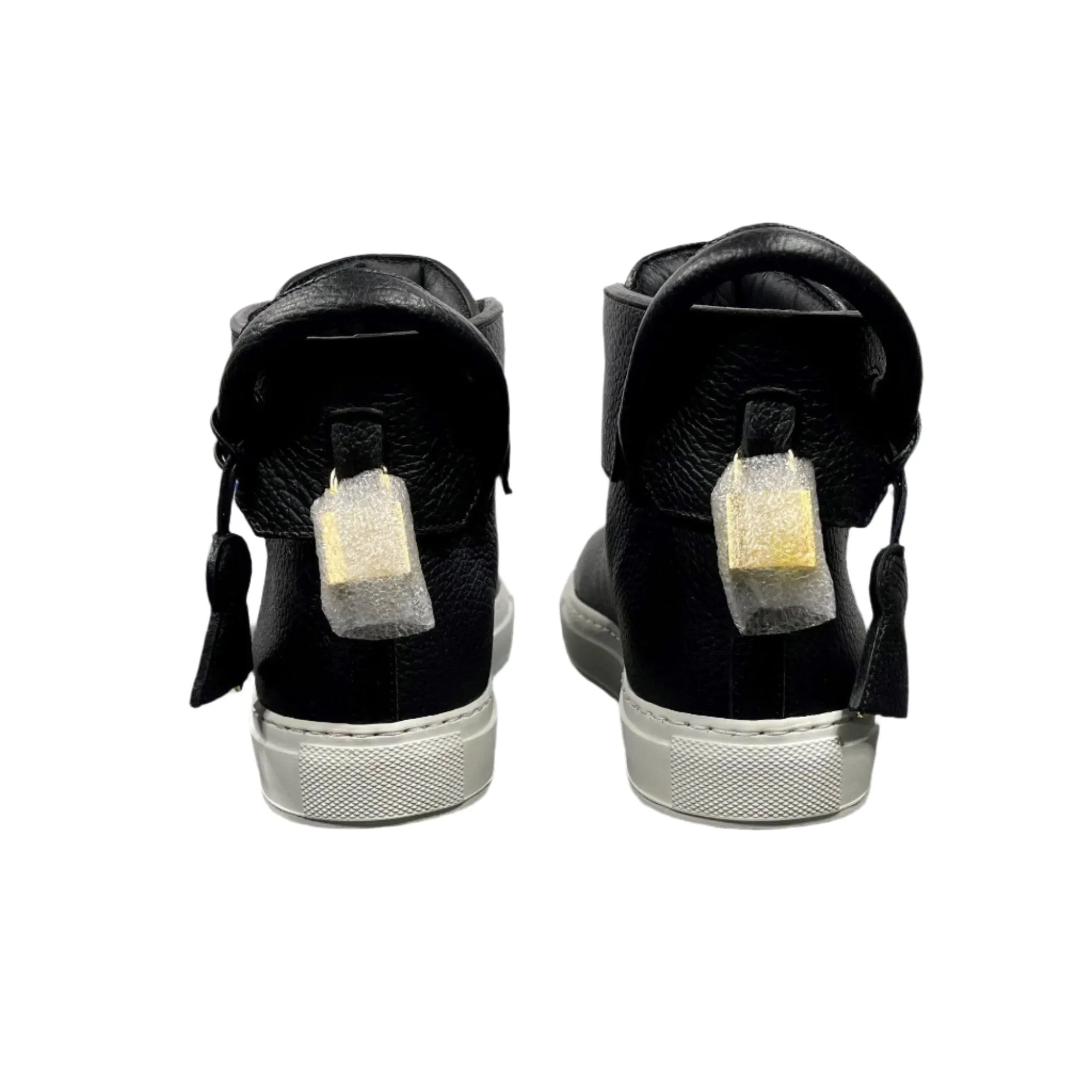 Buscemi Unisex 125MM Black/White Leather High Top Sneakers
