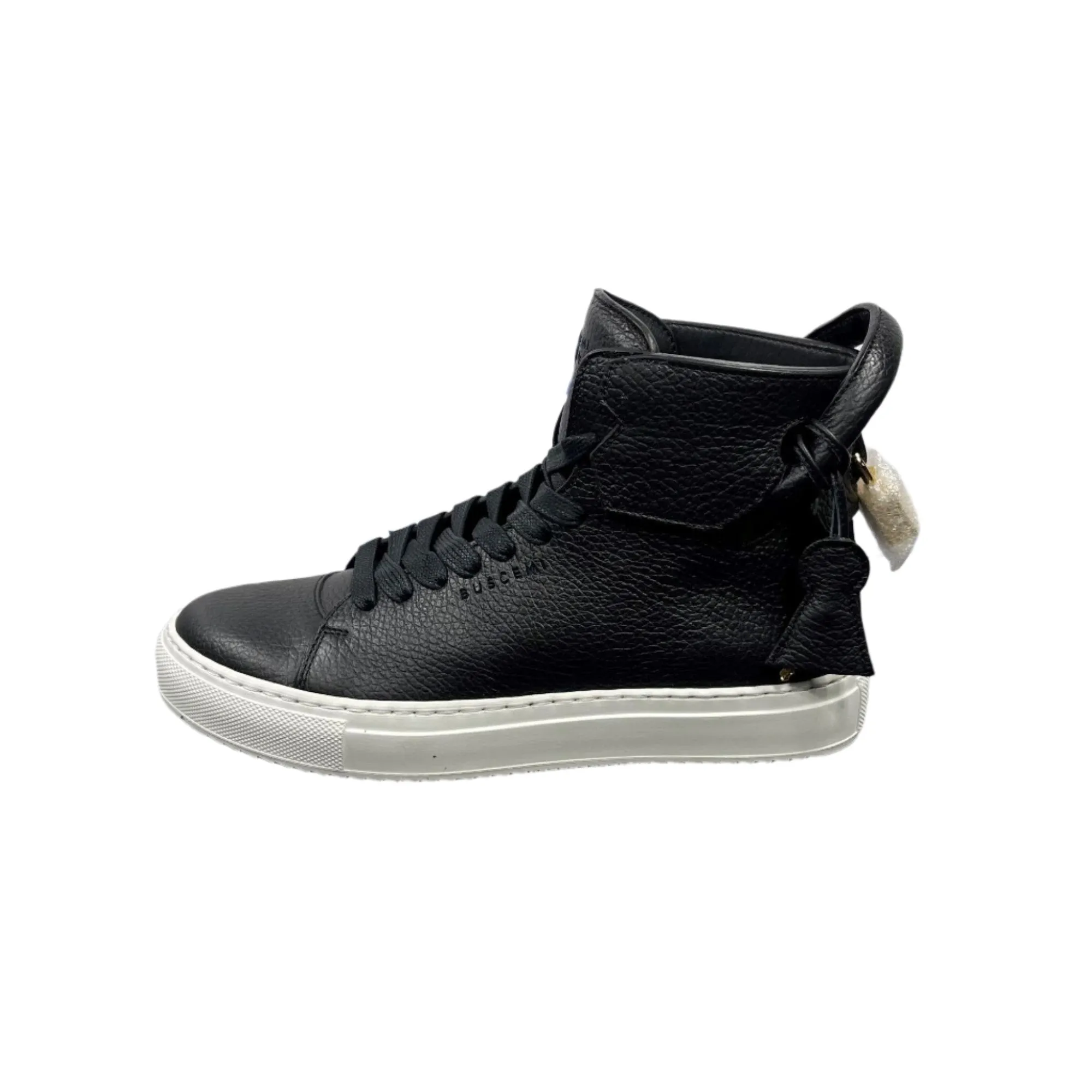 Buscemi Unisex 125MM Black/White Leather High Top Sneakers