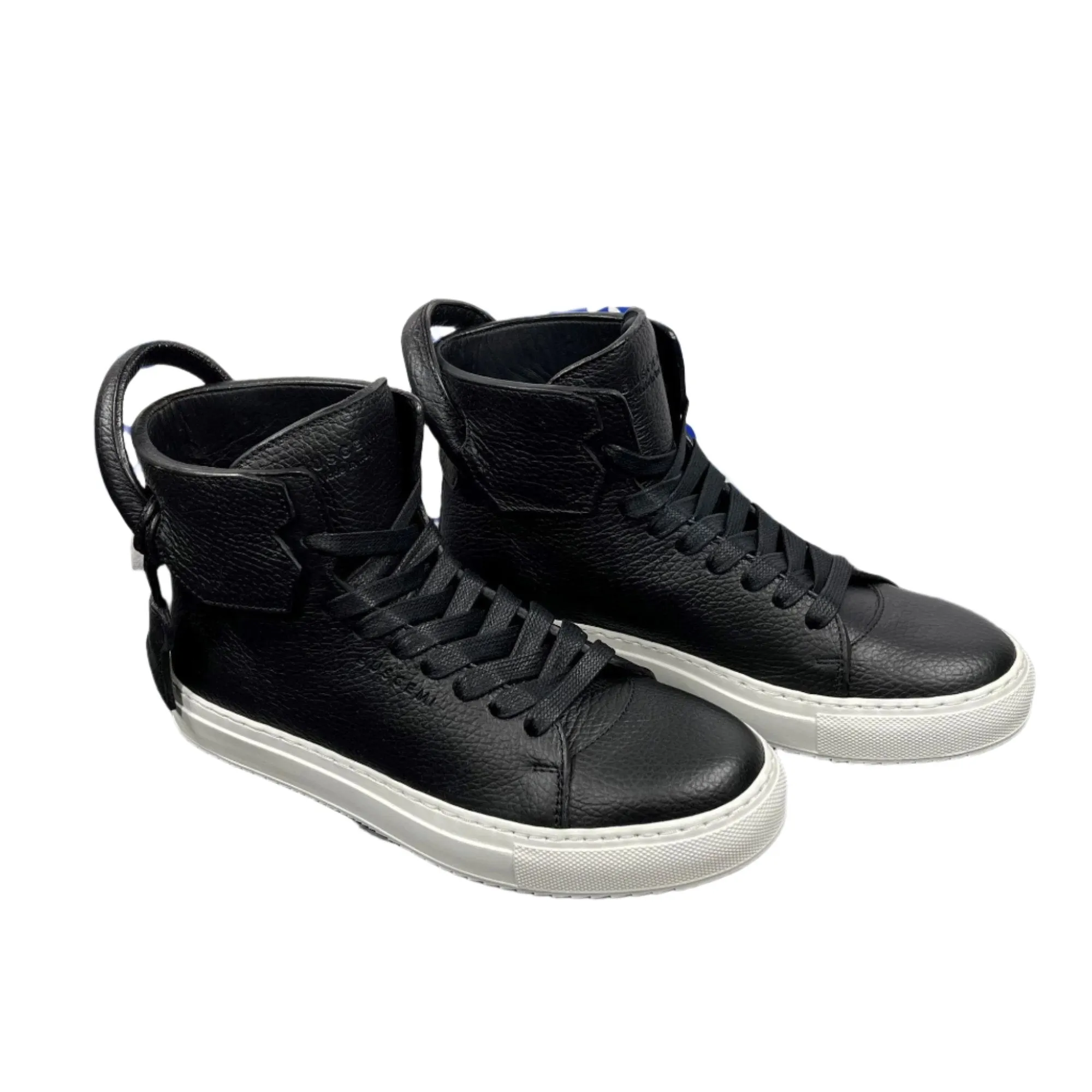 Buscemi Unisex 125MM Black/White Leather High Top Sneakers