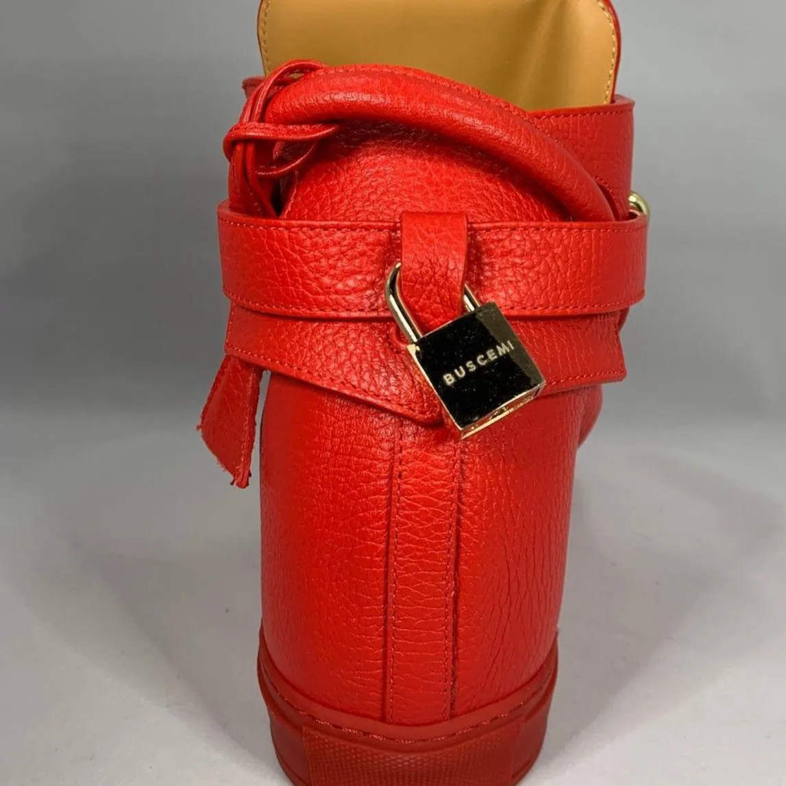 Buscemi Womens 100MM Alta Red High Top Sneakers