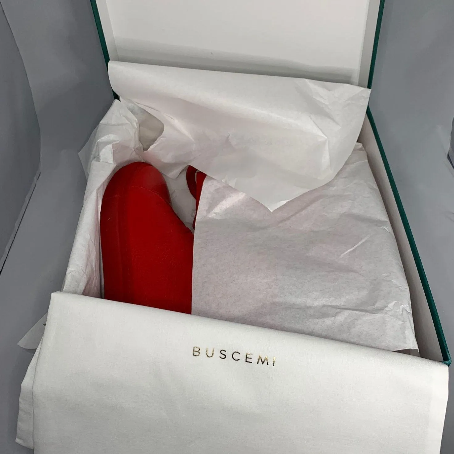 Buscemi Womens 100MM Alta Red High Top Sneakers