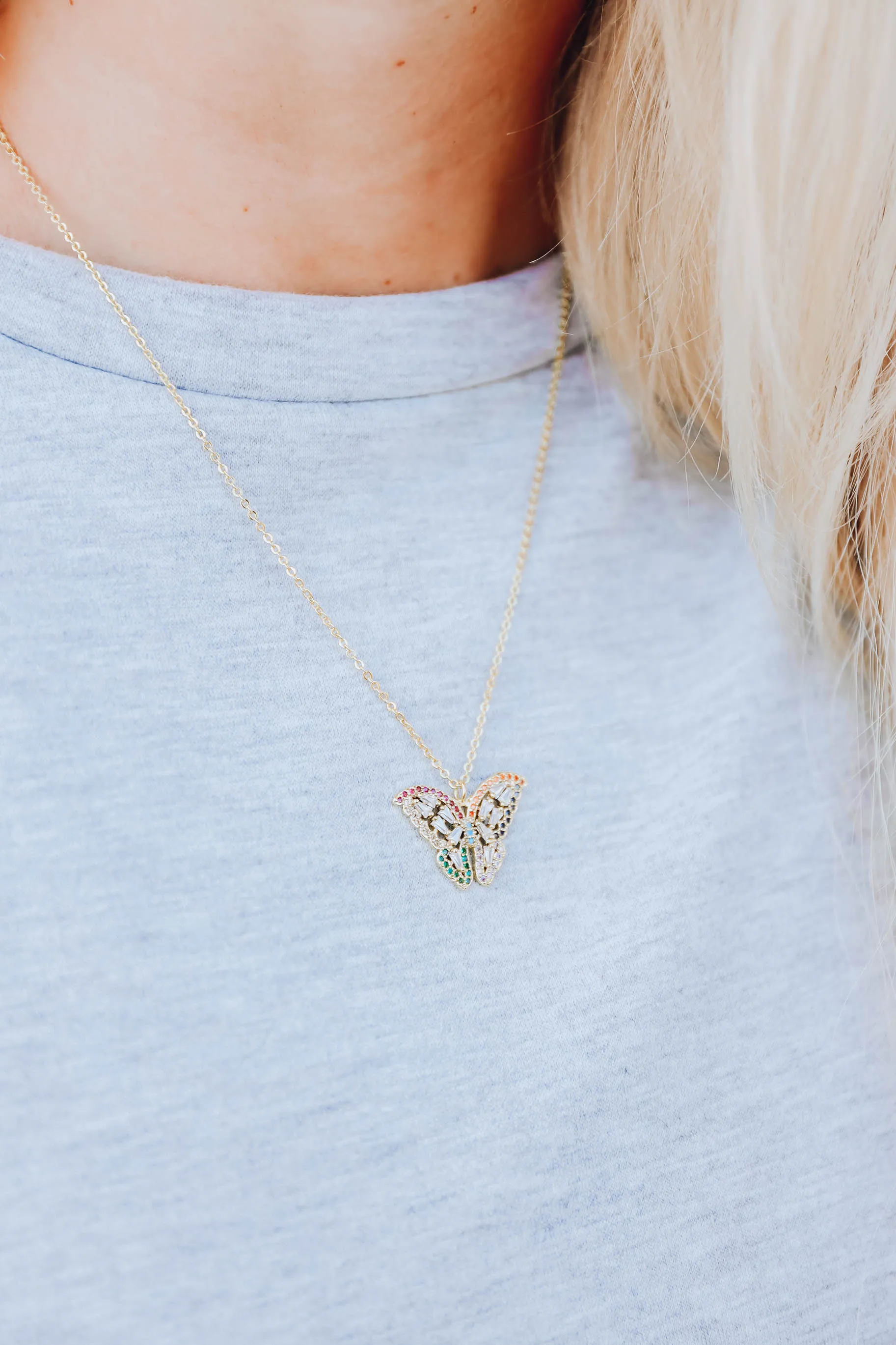 Butterfly Multi Necklace by B.b.Lila