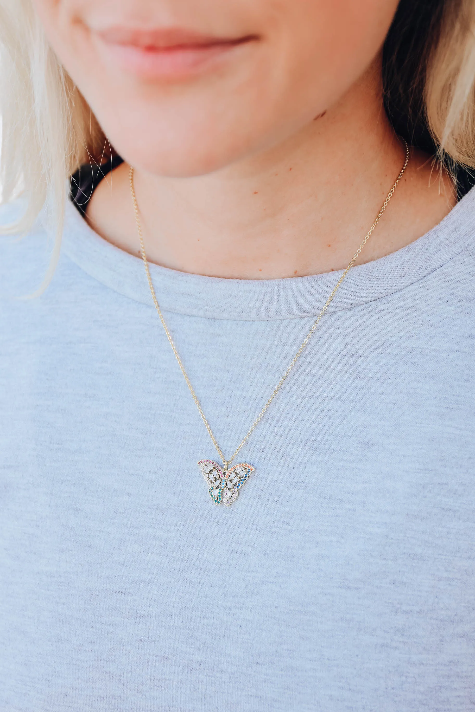 Butterfly Multi Necklace by B.b.Lila