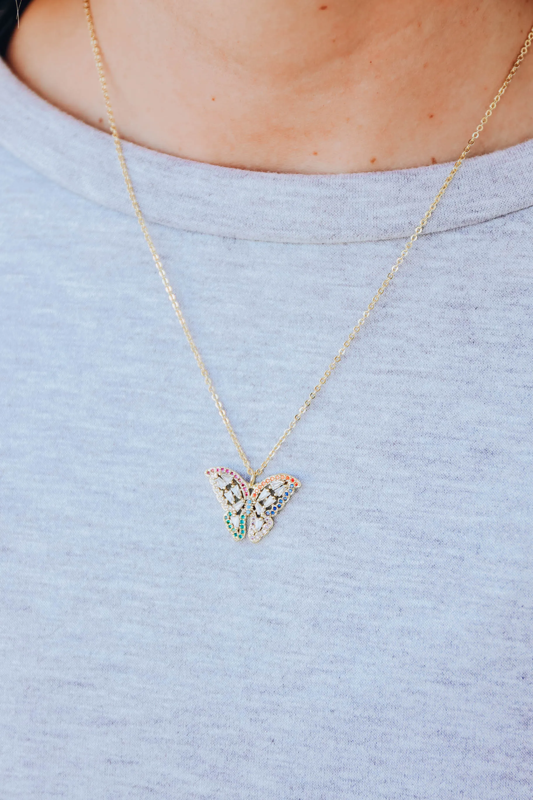Butterfly Multi Necklace by B.b.Lila