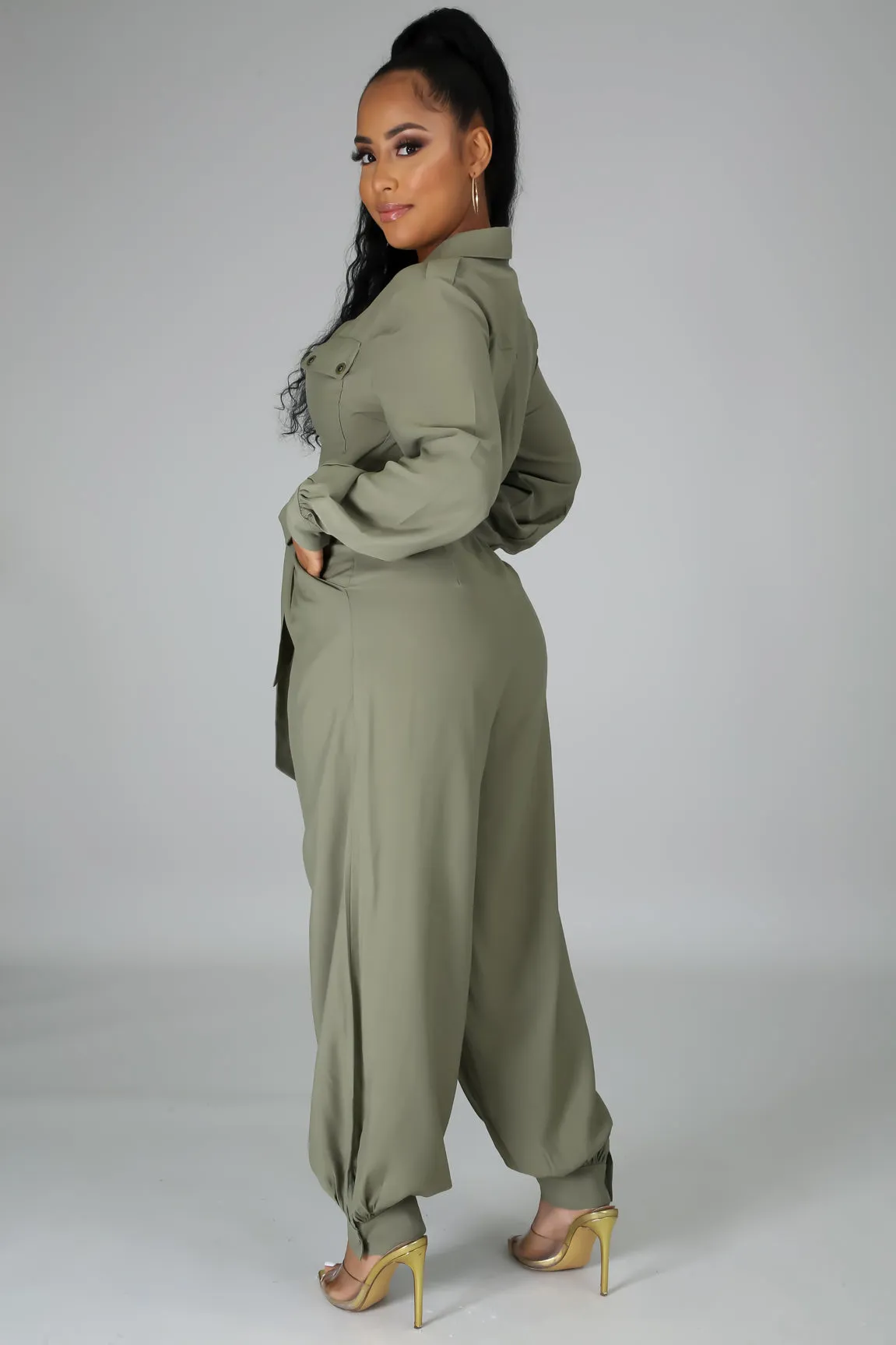 Button Up Jumpsuit