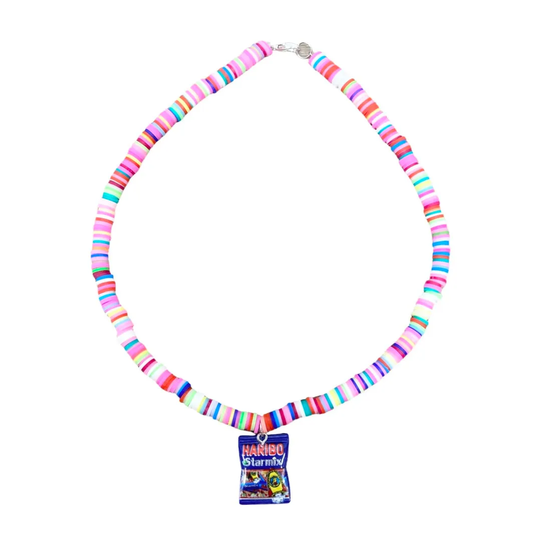 Candy Rainbow Beaded Necklace