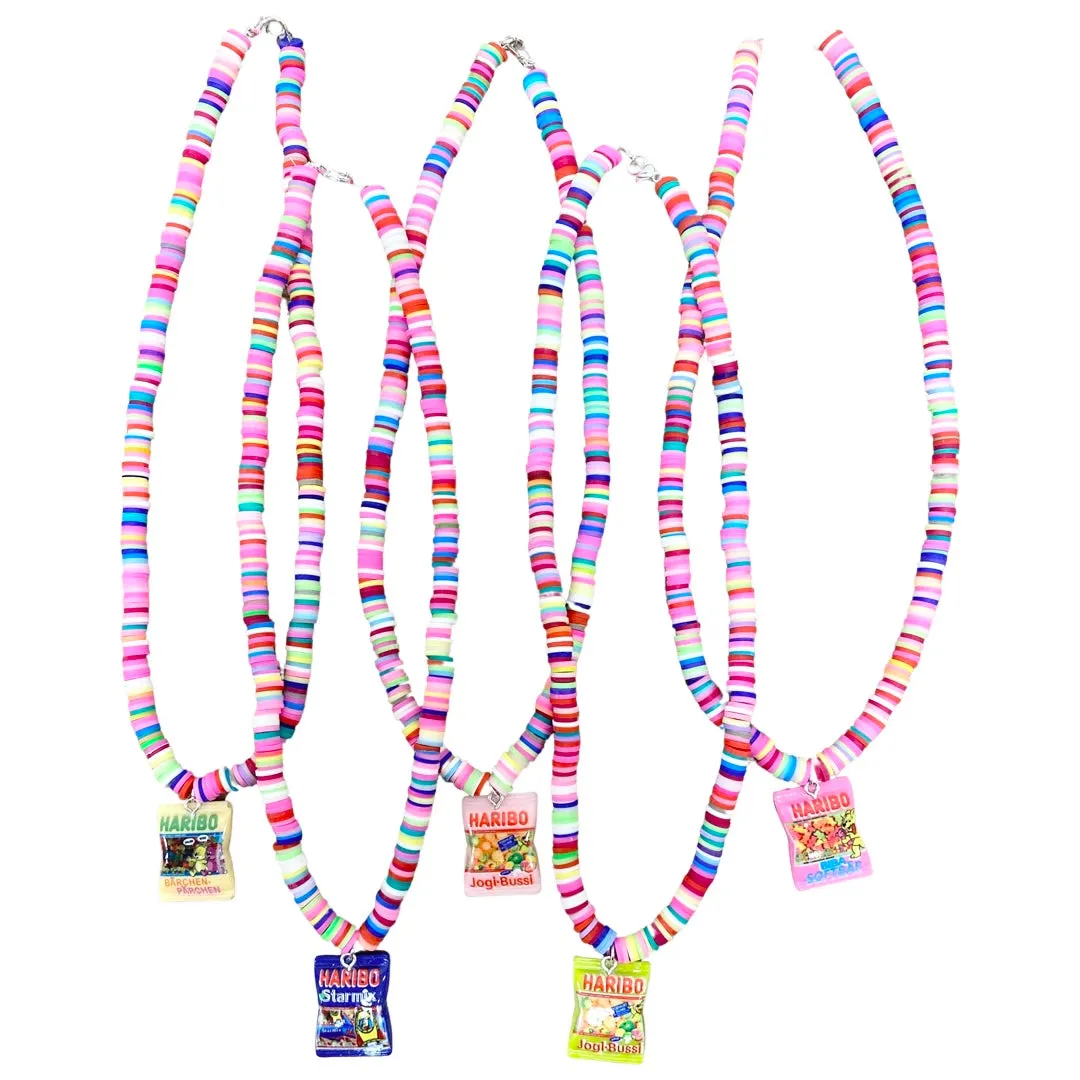Candy Rainbow Beaded Necklace