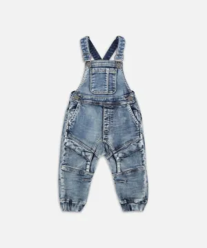 Cargo Dungaree - Light Denim