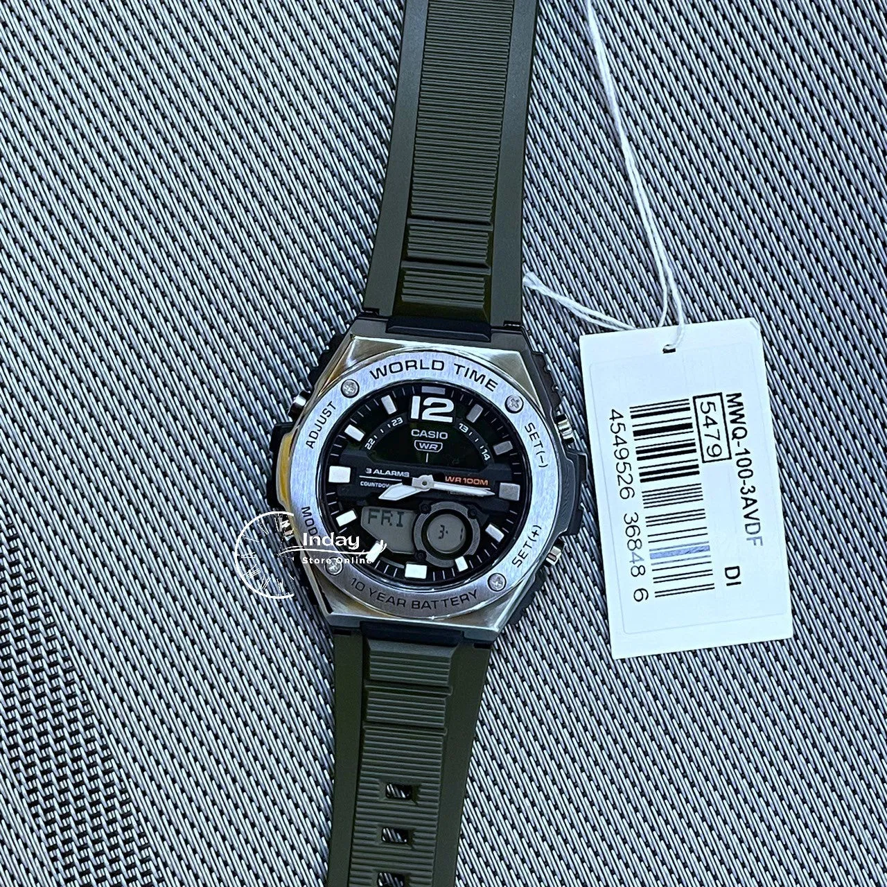 Casio Analog-Digital Men's Watch MWQ-100-3A Analog-Digital Resin Band Resin Glass Battery Life: 10 years