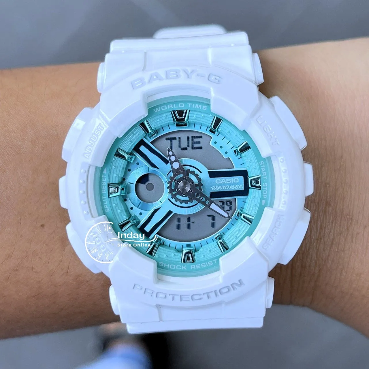 Casio Baby-G Women's Watch BA-110XWS-7A Resin Band Mineral Glass Shock Resistant