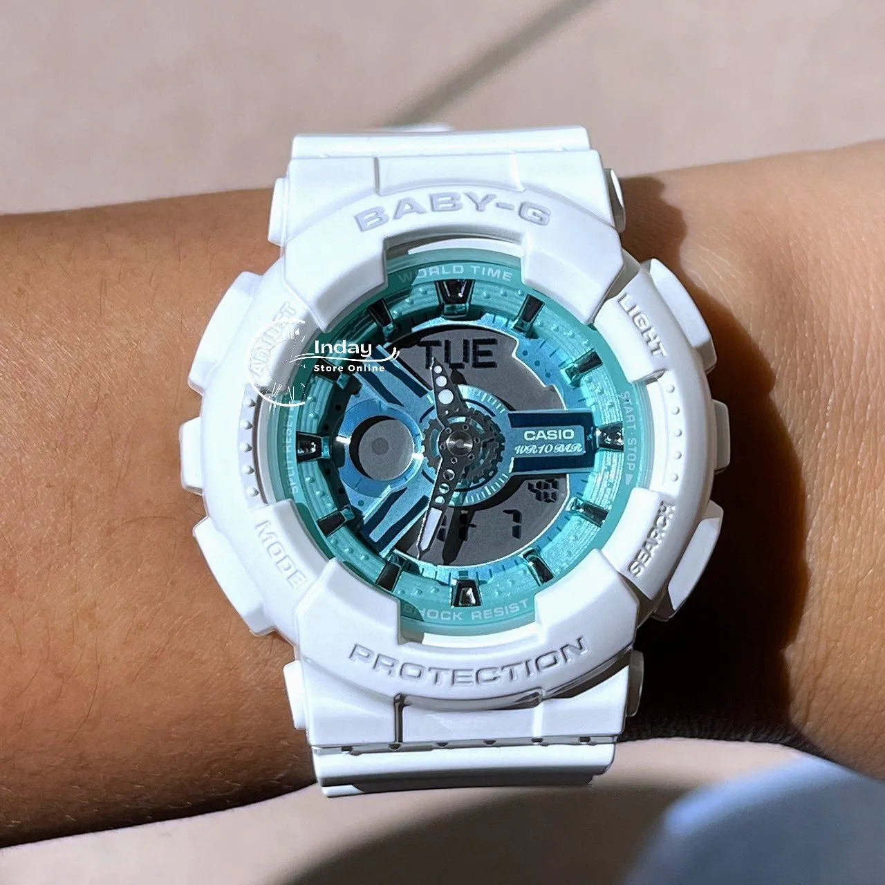 Casio Baby-G Women's Watch BA-110XWS-7A Resin Band Mineral Glass Shock Resistant