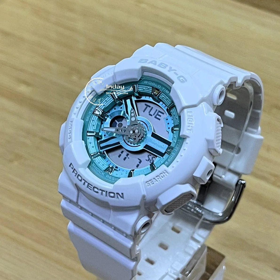 Casio Baby-G Women's Watch BA-110XWS-7A Resin Band Mineral Glass Shock Resistant