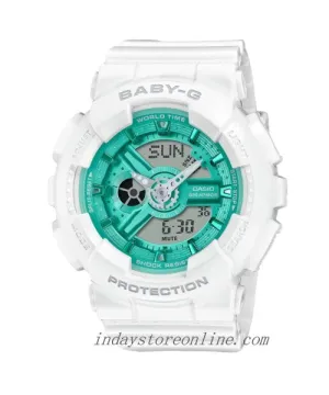 Casio Baby-G Women's Watch BA-110XWS-7A Resin Band Mineral Glass Shock Resistant