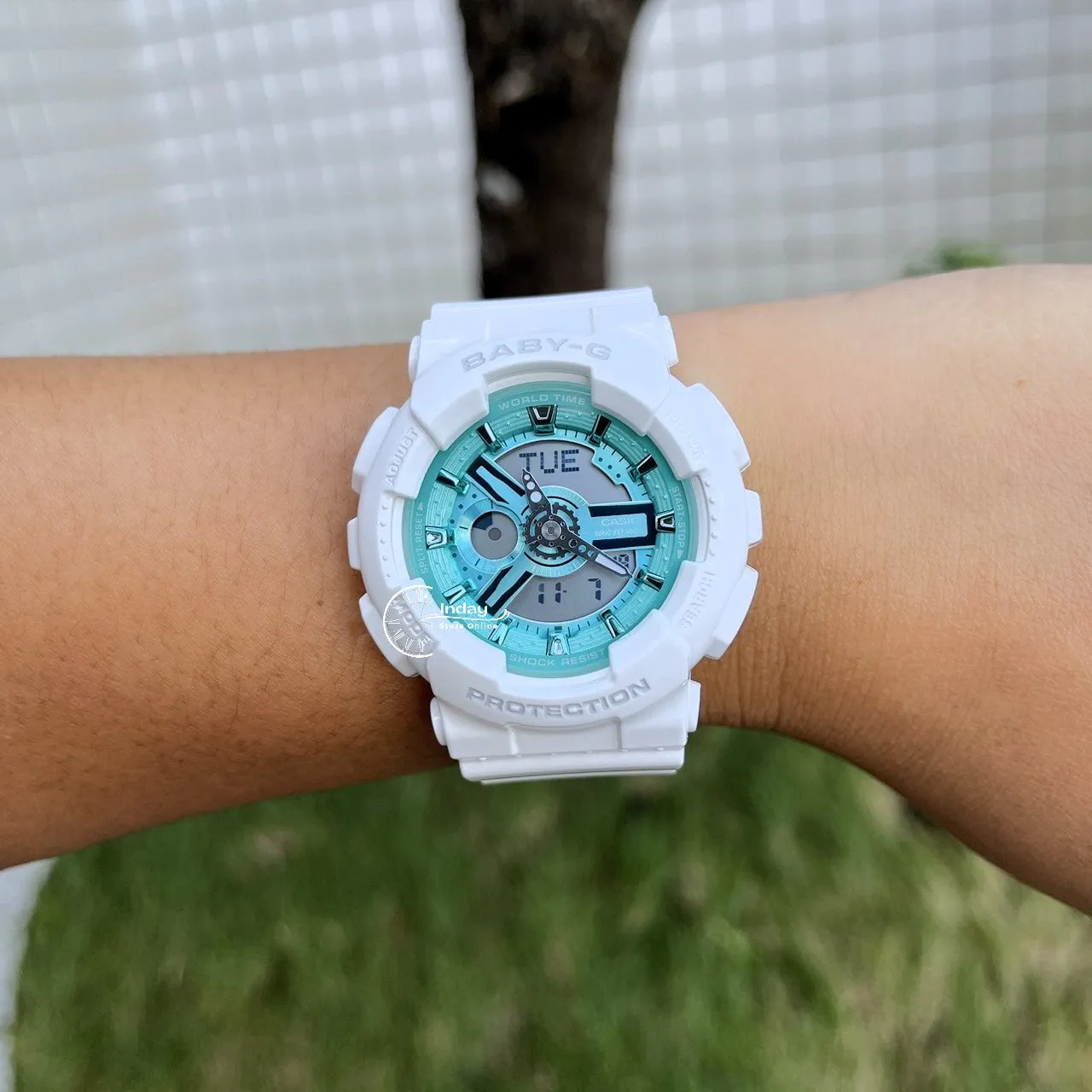 Casio Baby-G Women's Watch BA-110XWS-7A Resin Band Mineral Glass Shock Resistant