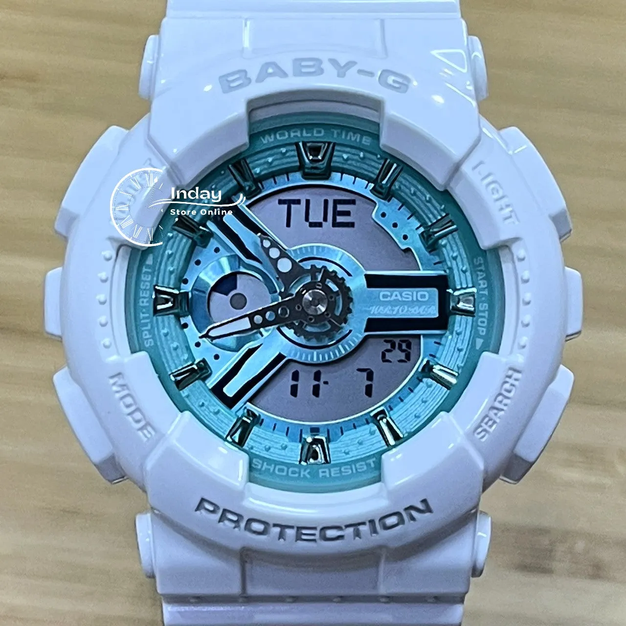 Casio Baby-G Women's Watch BA-110XWS-7A Resin Band Mineral Glass Shock Resistant