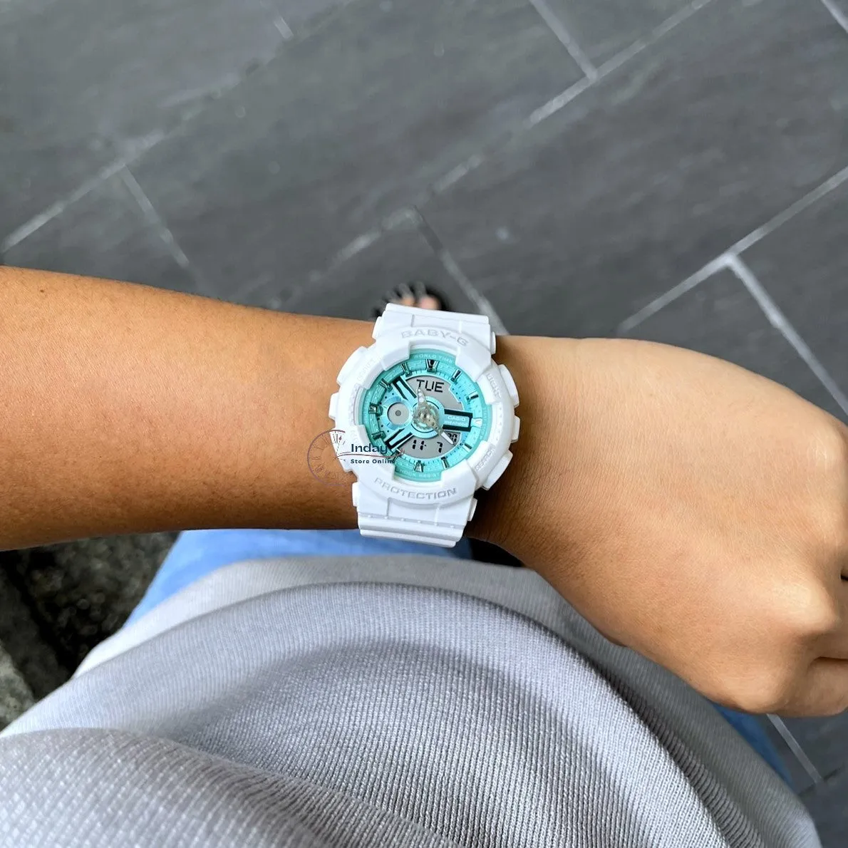 Casio Baby-G Women's Watch BA-110XWS-7A Resin Band Mineral Glass Shock Resistant