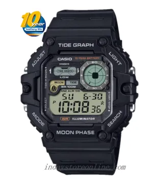 Casio Digital Men's Watch WS-1700H-1A Resin Band Resin Glass Battery Life: 10 years