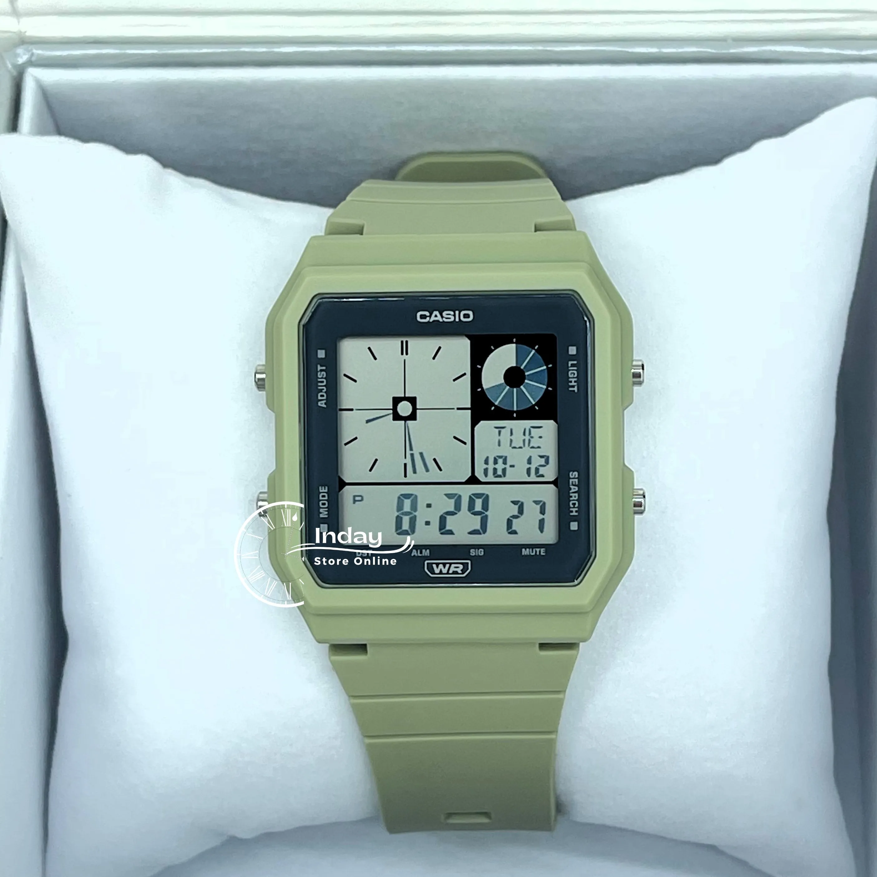 Casio Digital Unisex Watch LF-20W-3A Green Color Resin Strap
