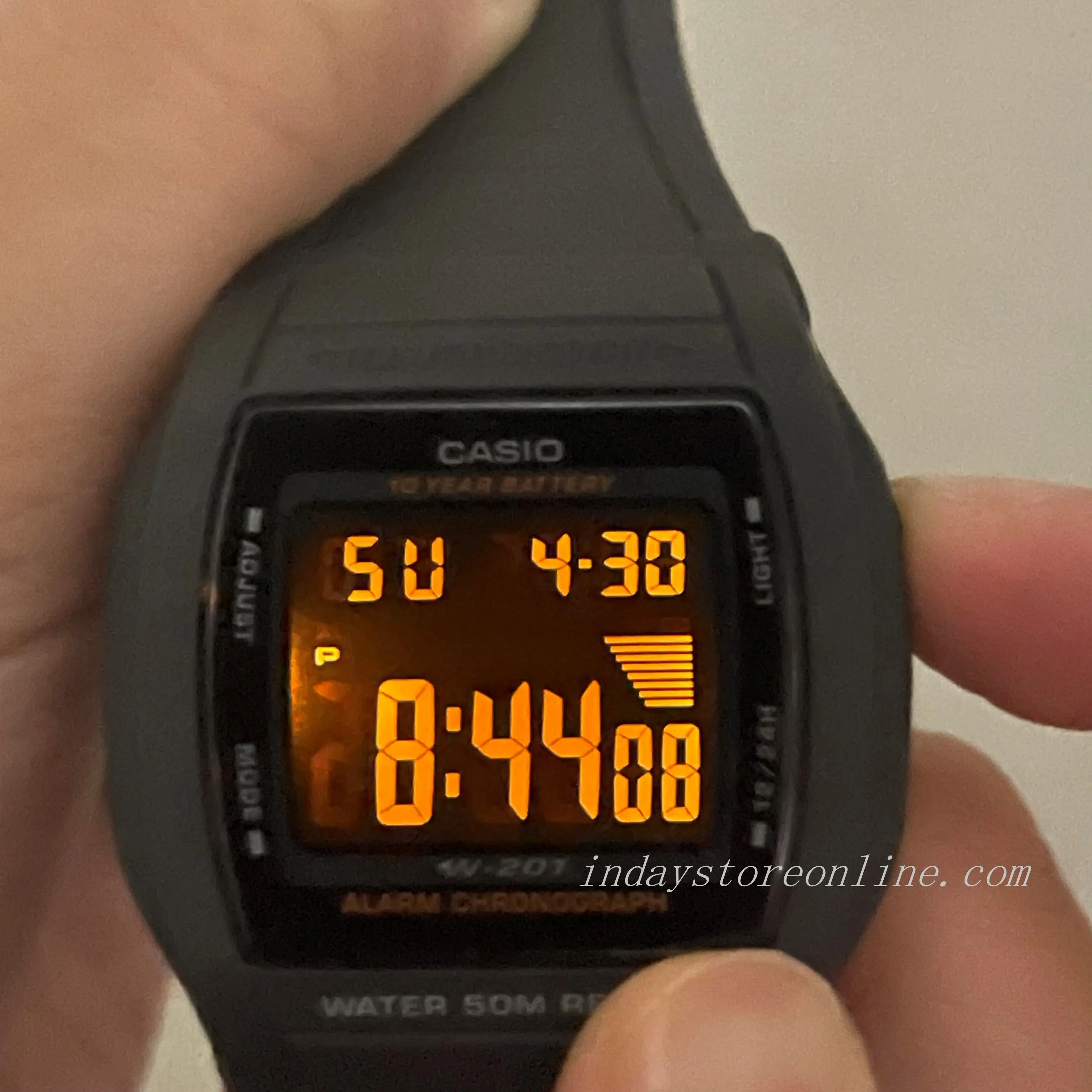 Casio Digital Unisex Watch W-201-1B Digital Sporty Design Resin Band Resin Glass Battery Life: 10 Years