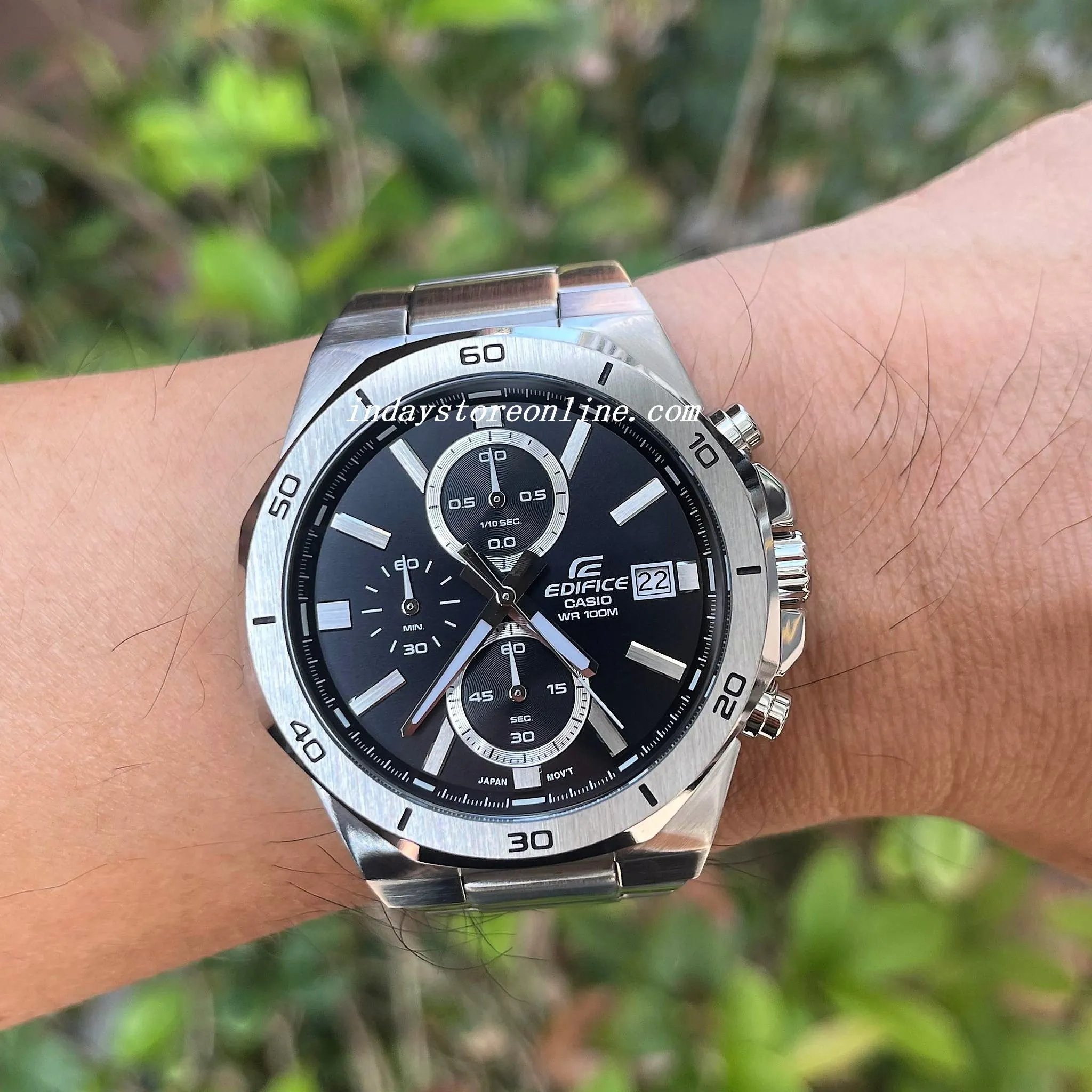 Casio Edifice  Men's Watch EFV-640D-1A Analog-Digital Standard Chronograph Mineral Glass