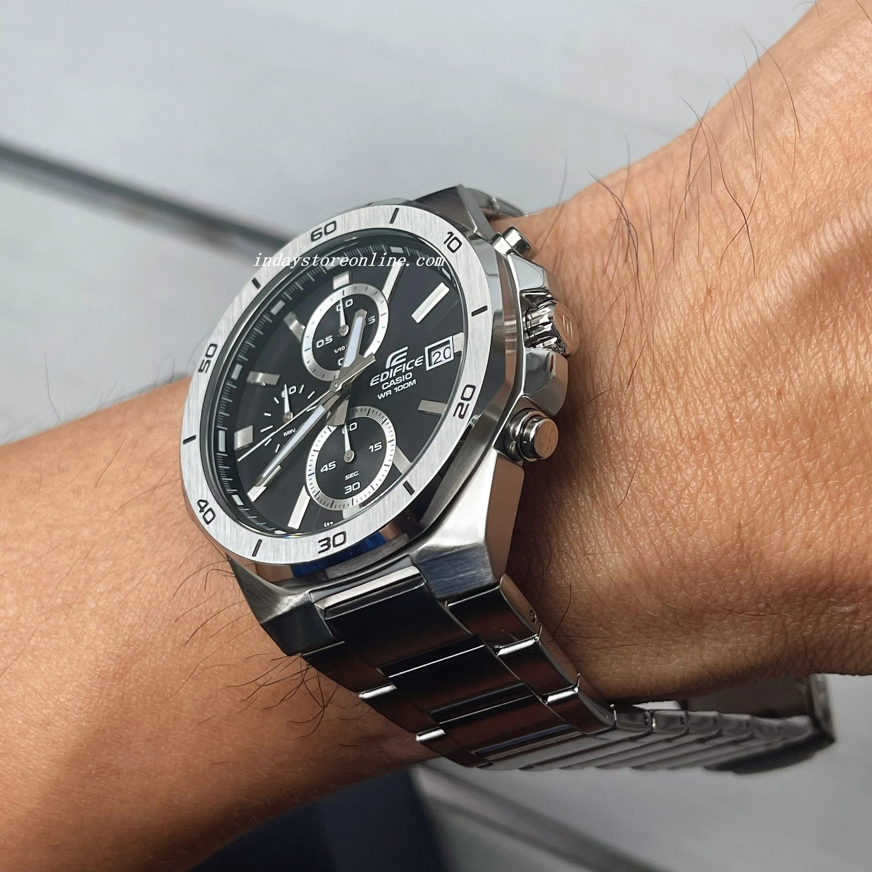 Casio Edifice  Men's Watch EFV-640D-1A Analog-Digital Standard Chronograph Mineral Glass
