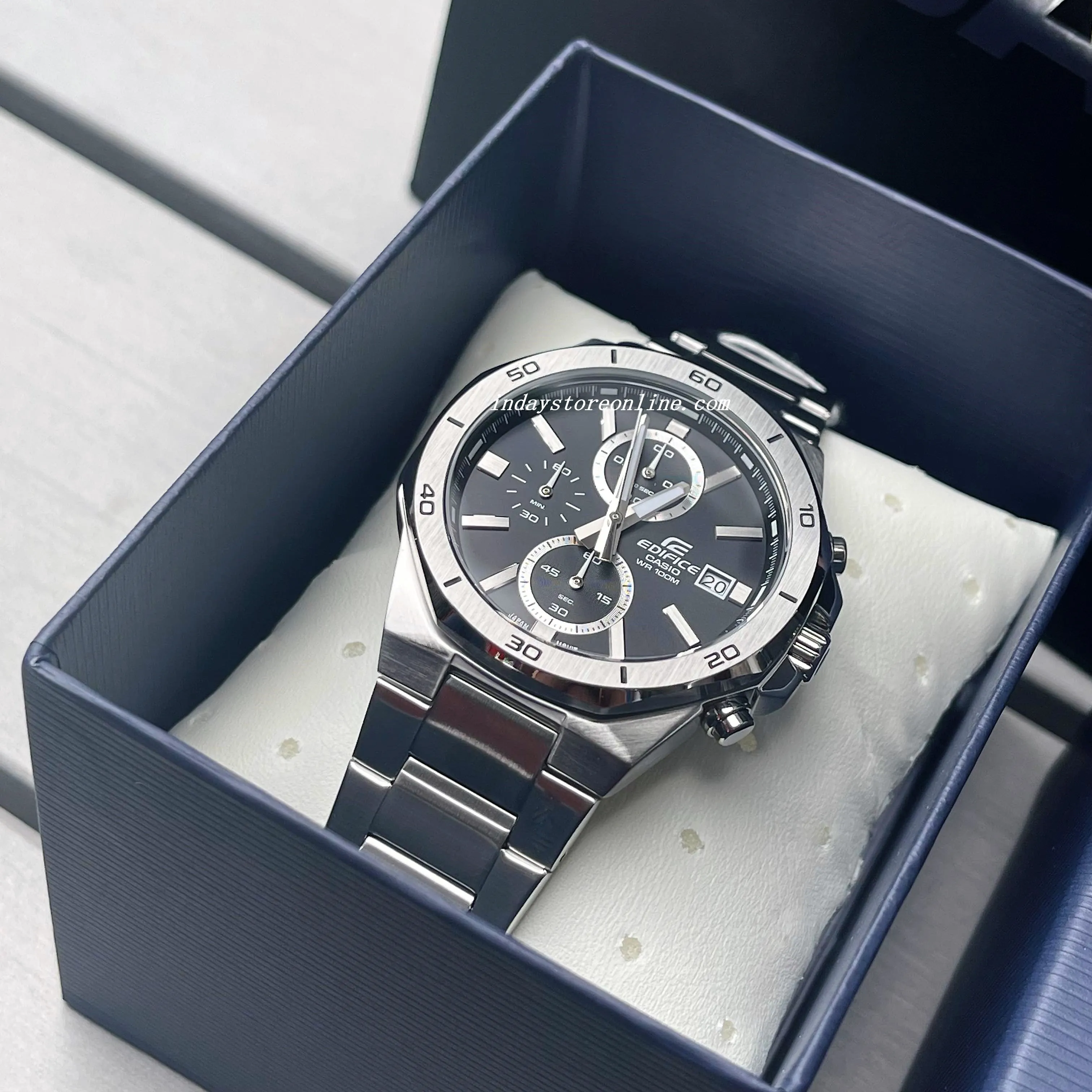 Casio Edifice  Men's Watch EFV-640D-1A Analog-Digital Standard Chronograph Mineral Glass