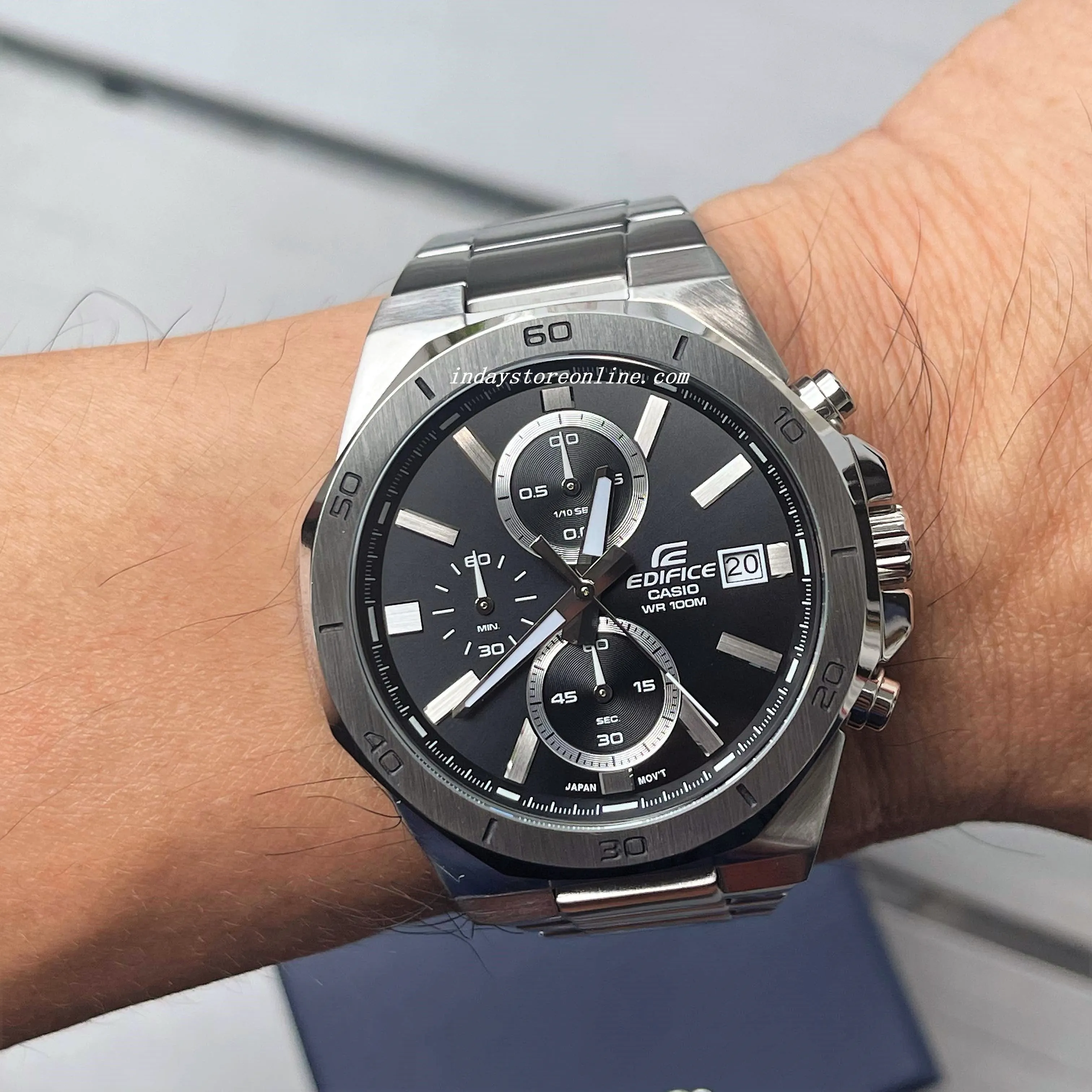 Casio Edifice  Men's Watch EFV-640D-1A Analog-Digital Standard Chronograph Mineral Glass