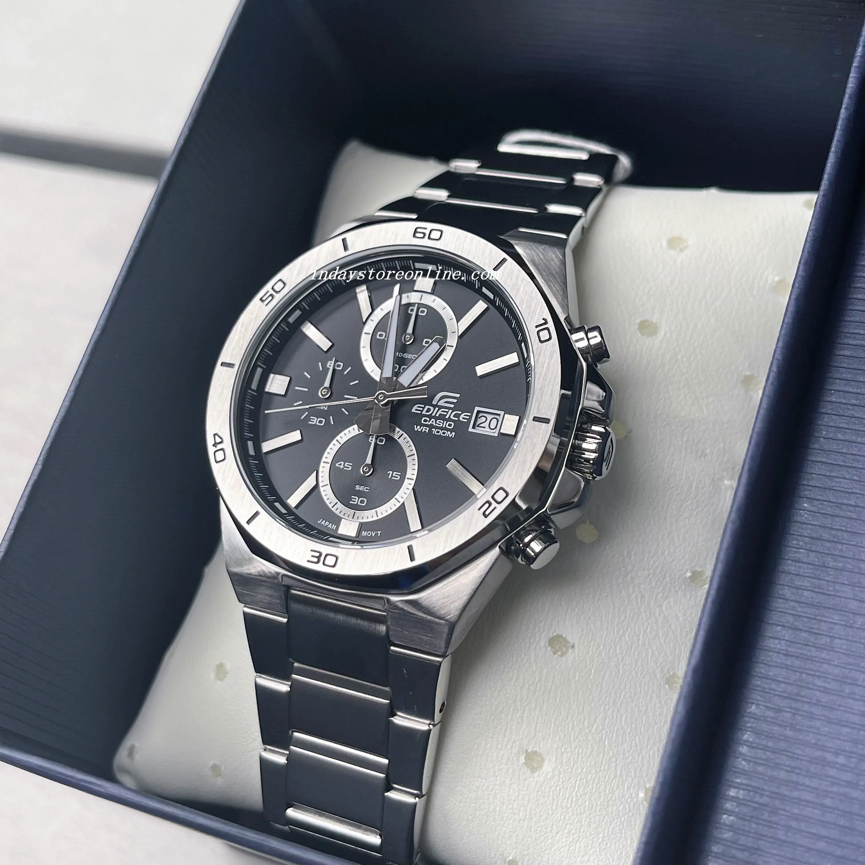Casio Edifice  Men's Watch EFV-640D-1A Analog-Digital Standard Chronograph Mineral Glass