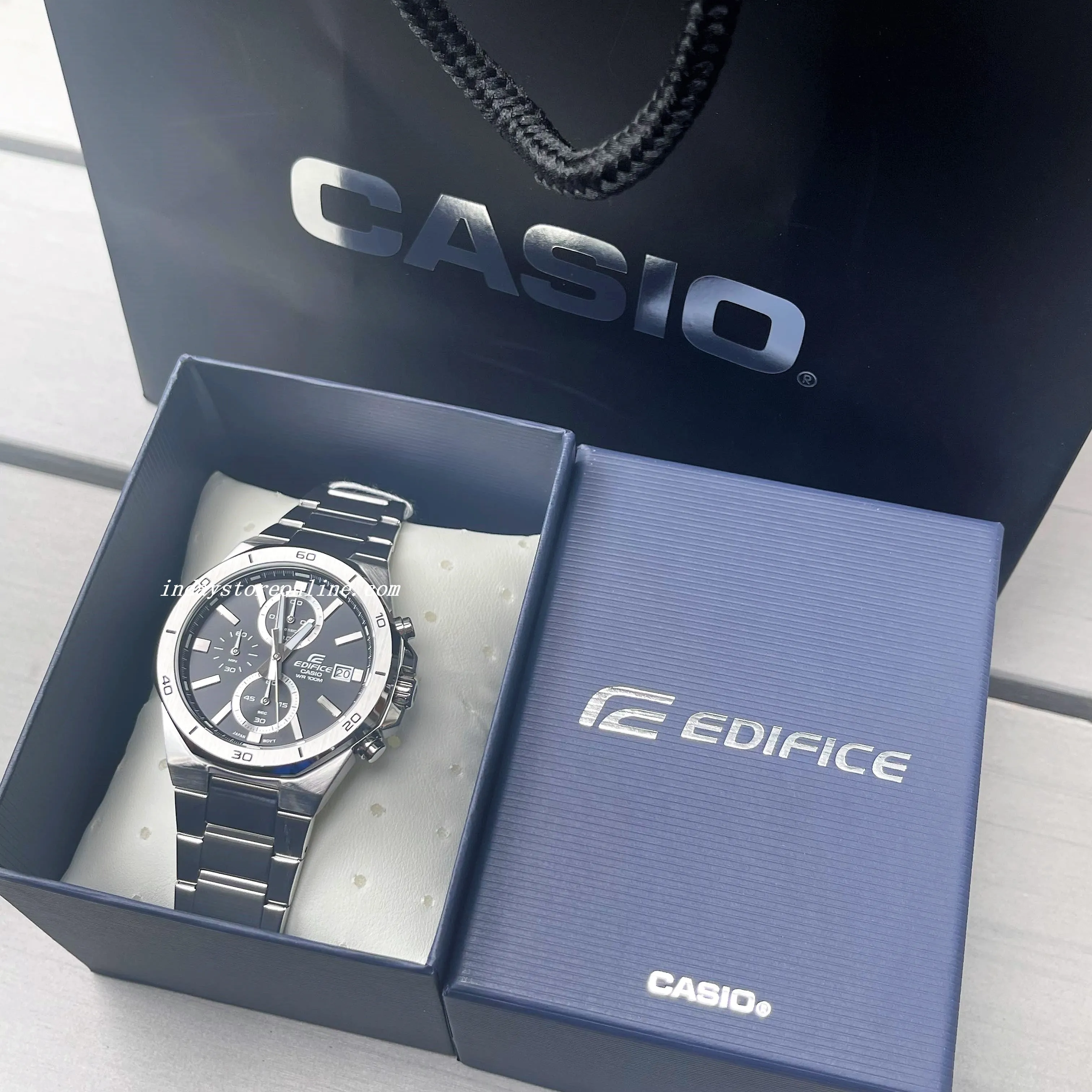 Casio Edifice  Men's Watch EFV-640D-1A Analog-Digital Standard Chronograph Mineral Glass