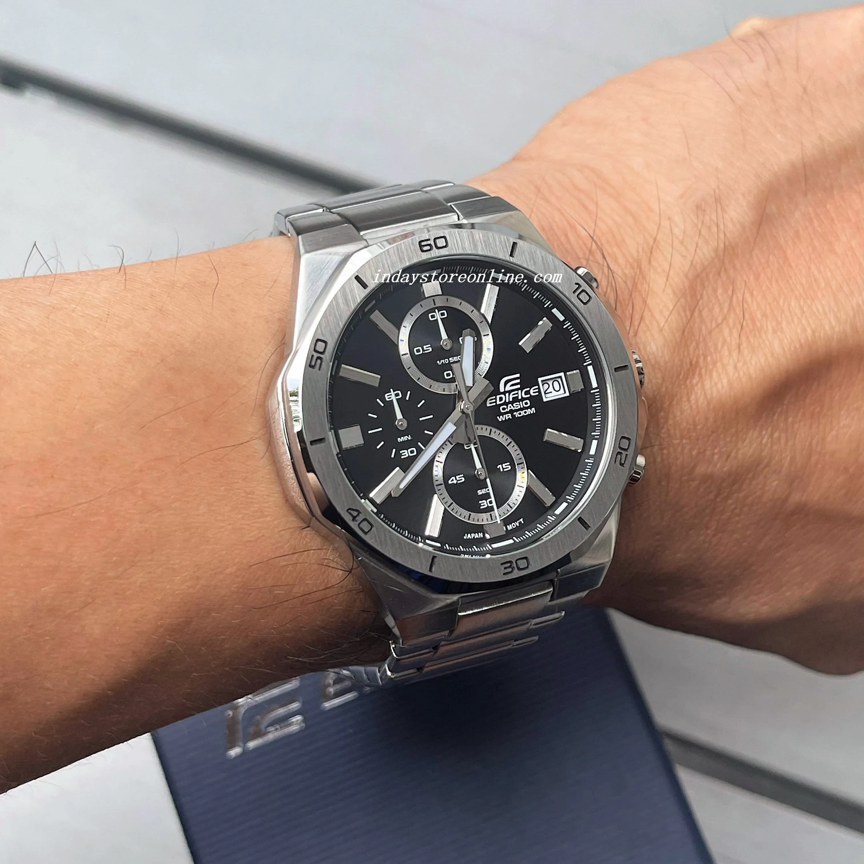 Casio Edifice  Men's Watch EFV-640D-1A Analog-Digital Standard Chronograph Mineral Glass
