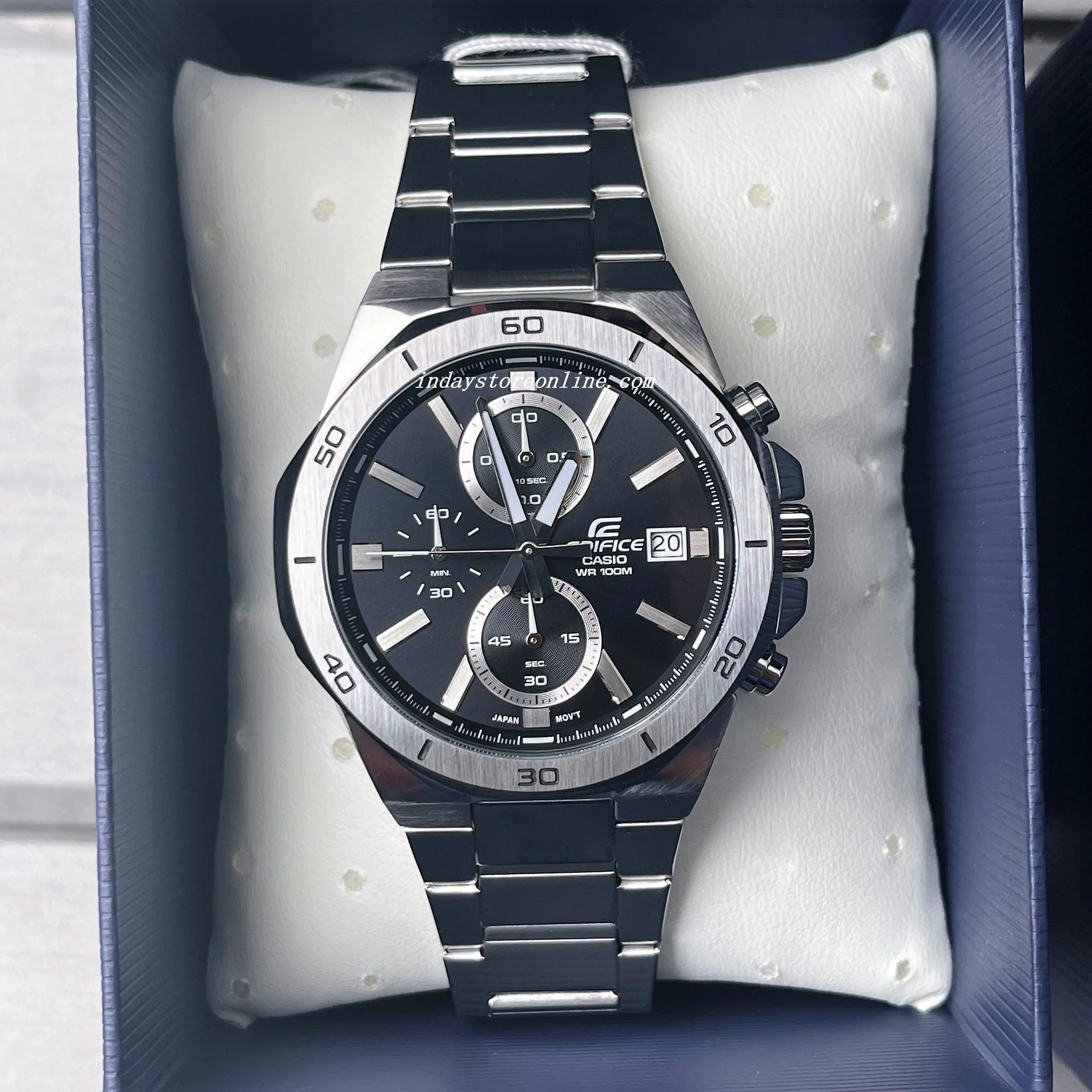 Casio Edifice  Men's Watch EFV-640D-1A Analog-Digital Standard Chronograph Mineral Glass