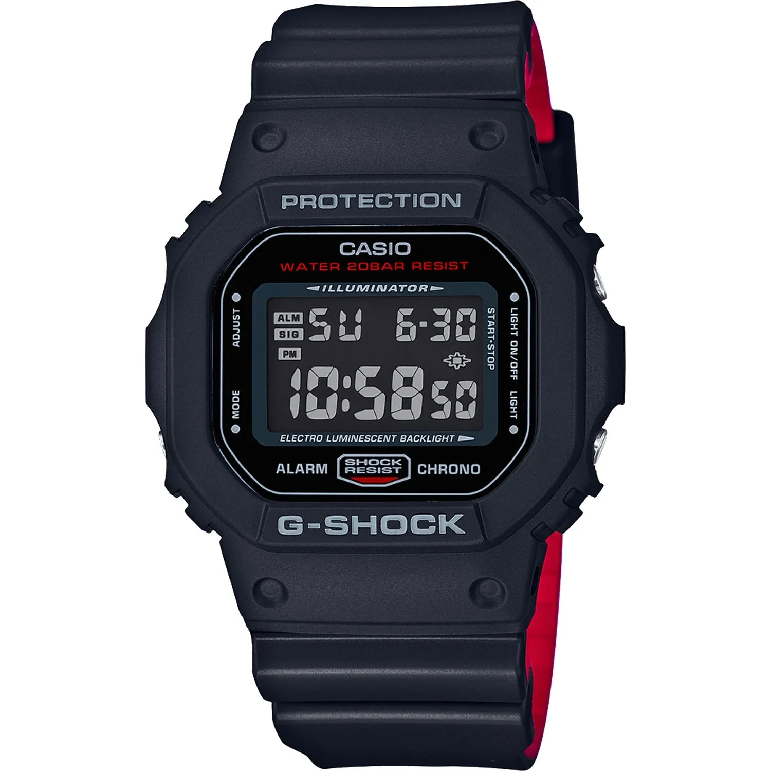 Casio G-Shock 5600 Black Red DW5600HR-1