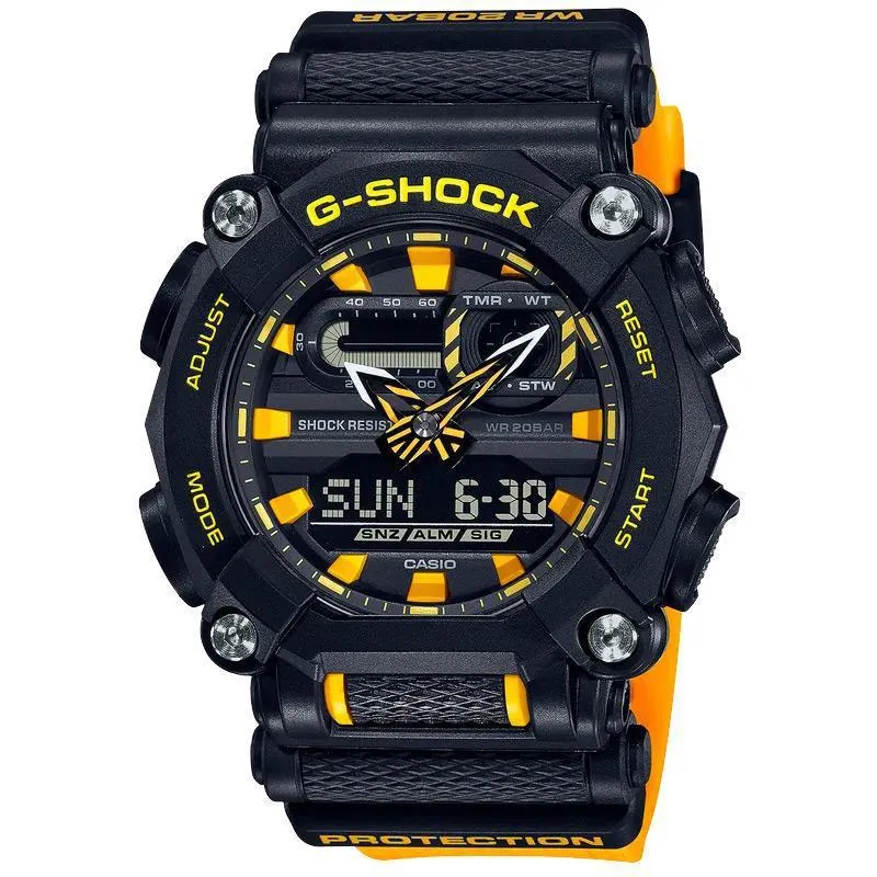 Casio G-Shock GA900 Analog Yellow Black GA900A-1A9