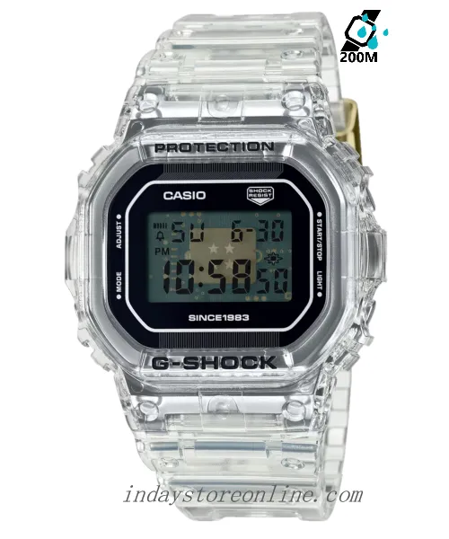 Casio G-Shock Men's Watch DW-5040RX-7 Digital 5000 Series 40th Anniversary CLEAR REMIX Limited Edition Model