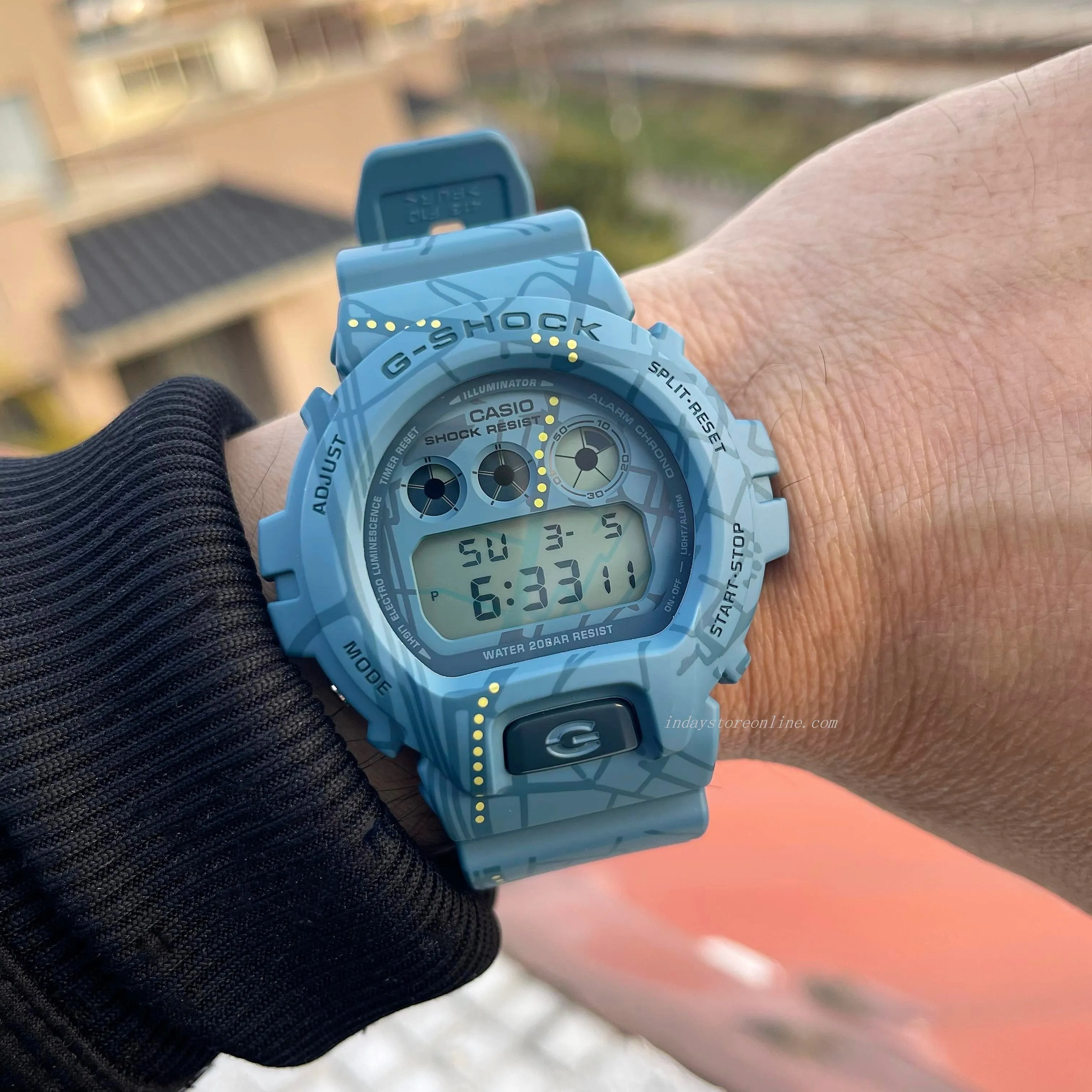Casio G-Shock Men's Watch DW-6900SBY-2 Digital 6900 Series Treasure Hunt Watches Third-Eye Design