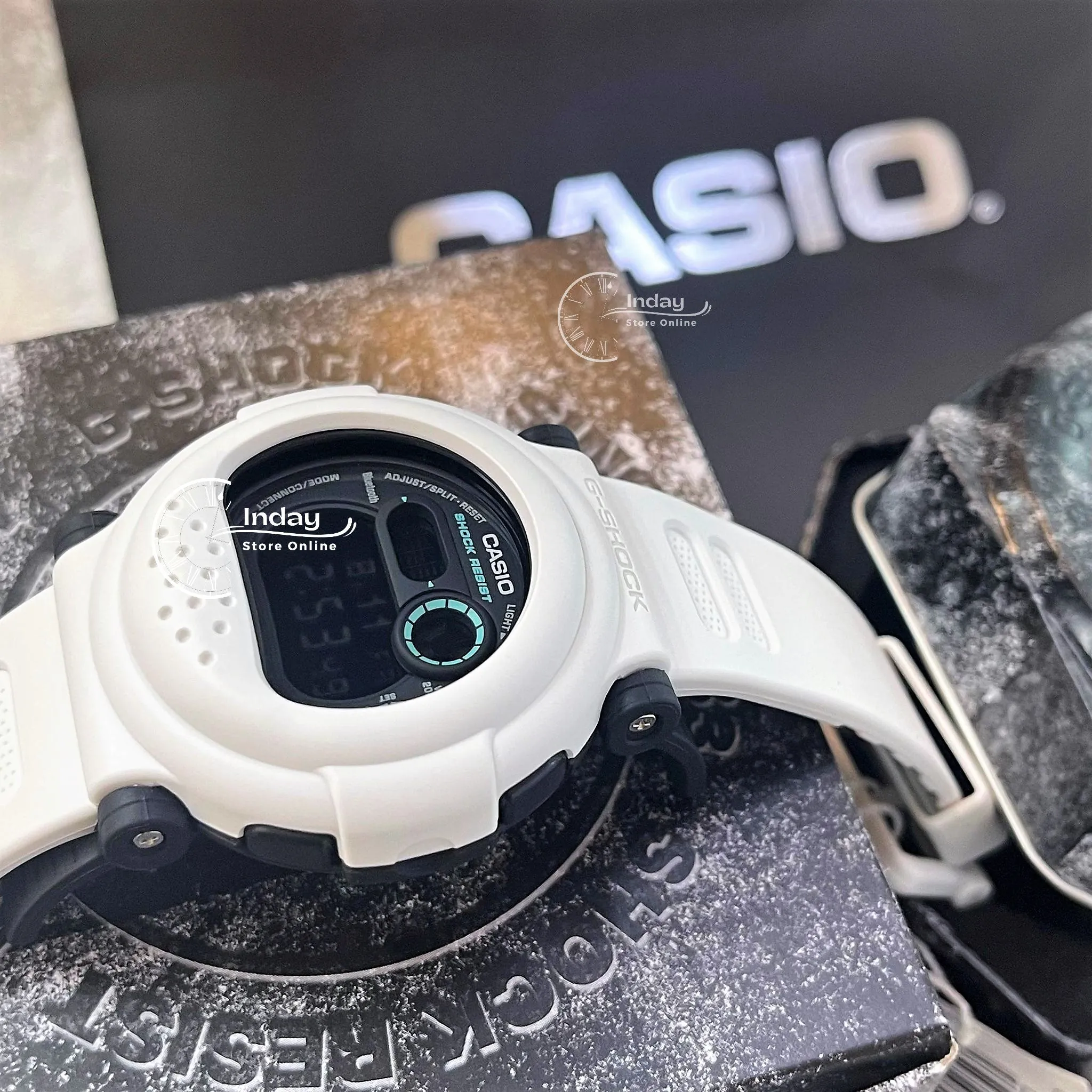 Casio G-Shock Men's Watch G-B001SF-7 Digital DW-001 Series Clean White Design Sci-Fi Series