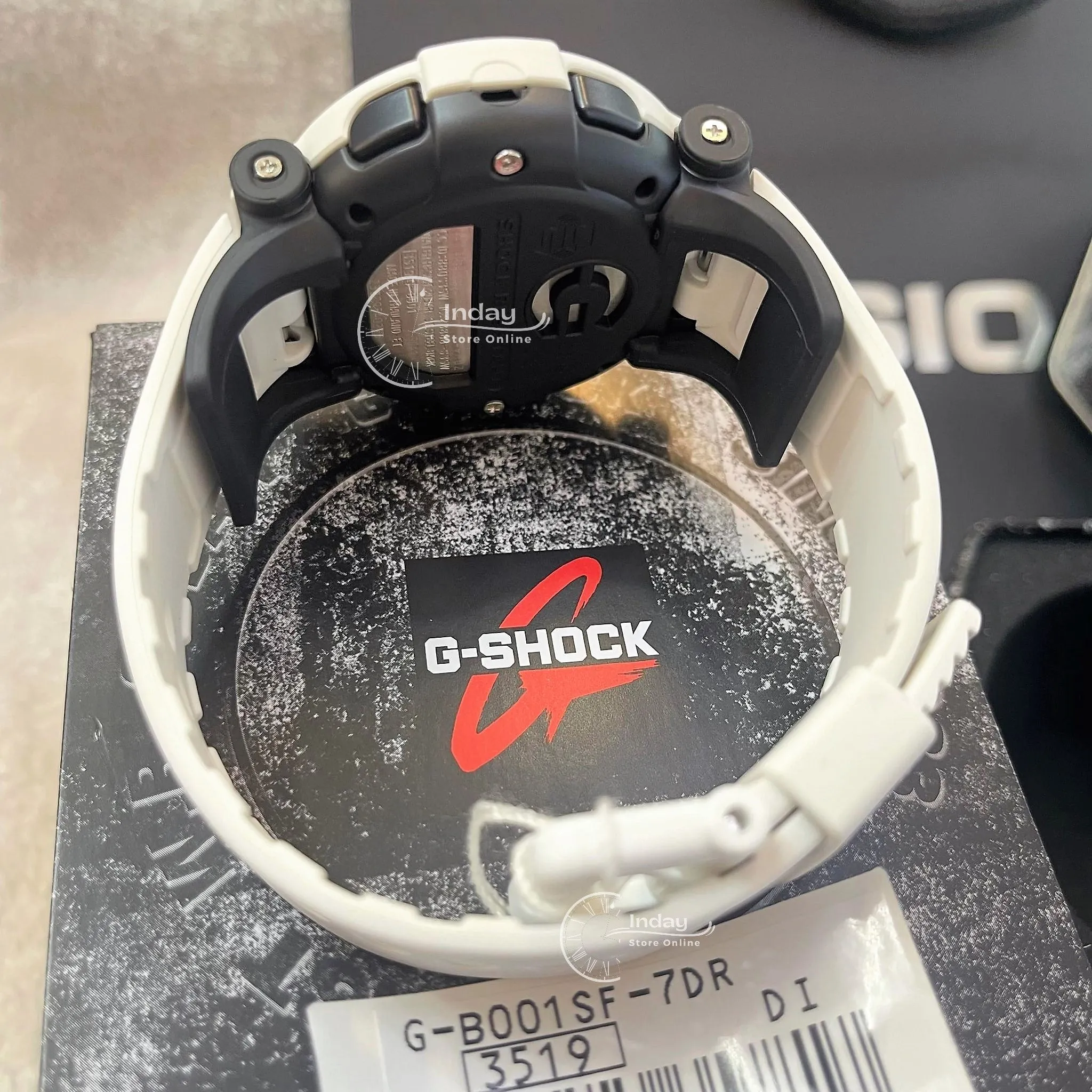 Casio G-Shock Men's Watch G-B001SF-7 Digital DW-001 Series Clean White Design Sci-Fi Series